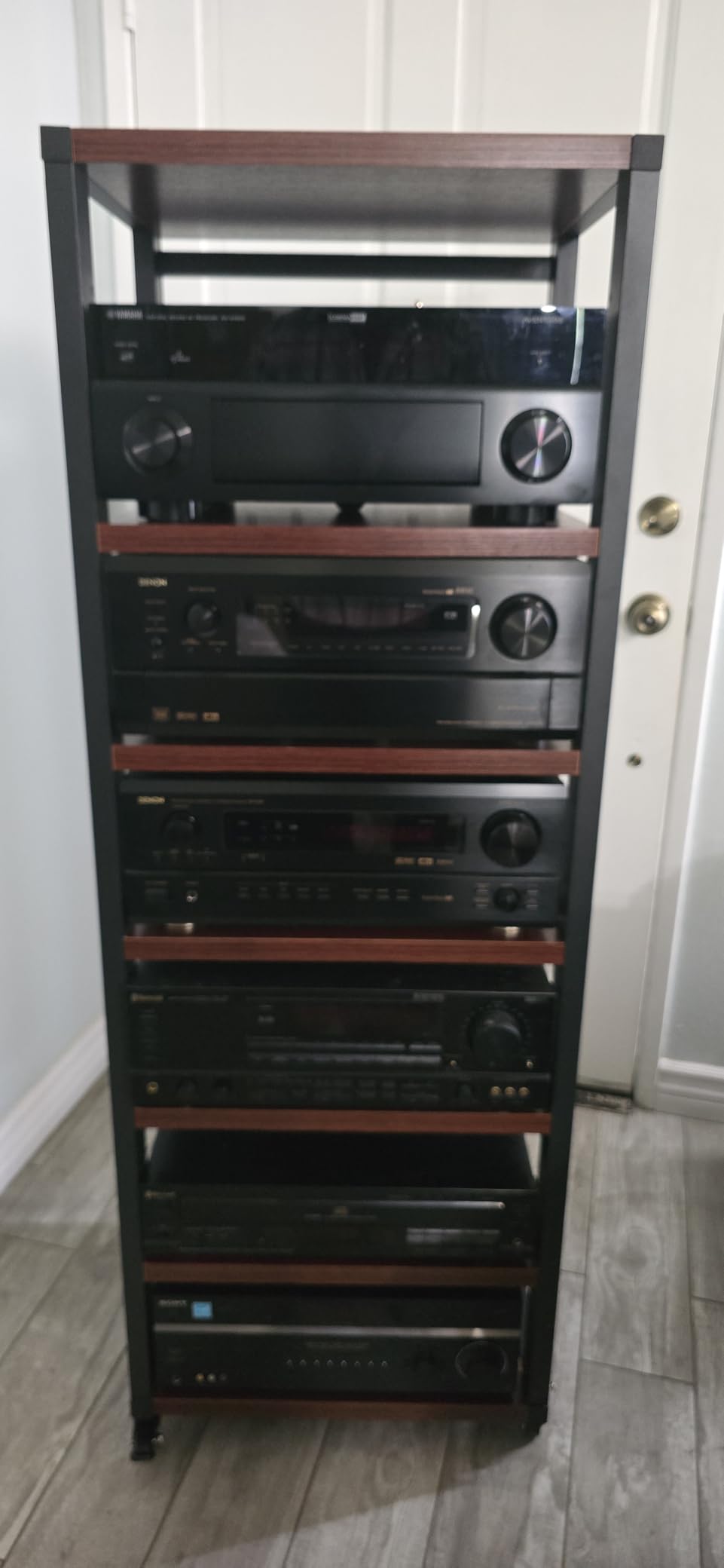 7-Tier Heavy Duty Audio Component Rack, 140cm Tall - Hifi Amplifier Rack | Audio-Video Shelving Adjustable - CD Record Player Stereo AV Receiver Equipment Cabinet Display Stand customer photo 2