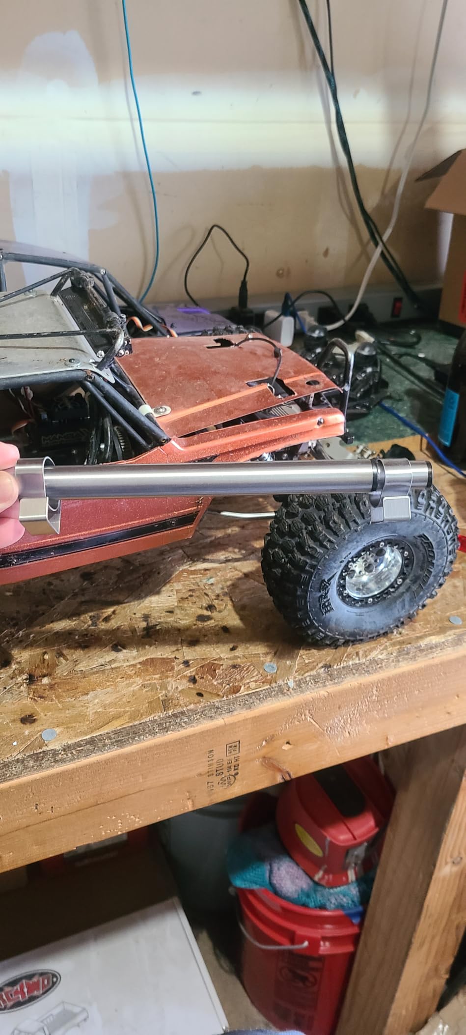 F10 Portal Axle, CNC Machined Aluminum Front and Rear Axles for Vanquish VS4-10 Phoenix F10 LCG Chassis Cheater Rigs (Black Axles Front&Rear) customer photo 1