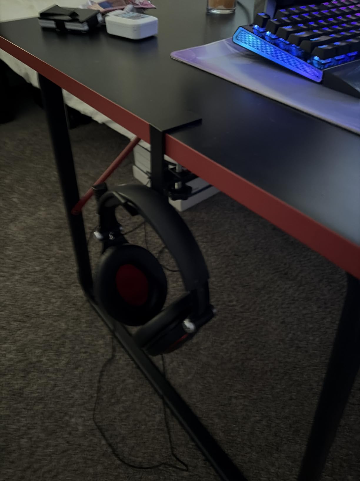 JAKO Headphone Stand - Aluminum Alloy Headphone Holder, Under Headset Stand for Desk Fit for PC Gaming Headset Hanger Hook Suitable for Office, Computer, Student Class Desk, Handmade Creator Table customer photo 1