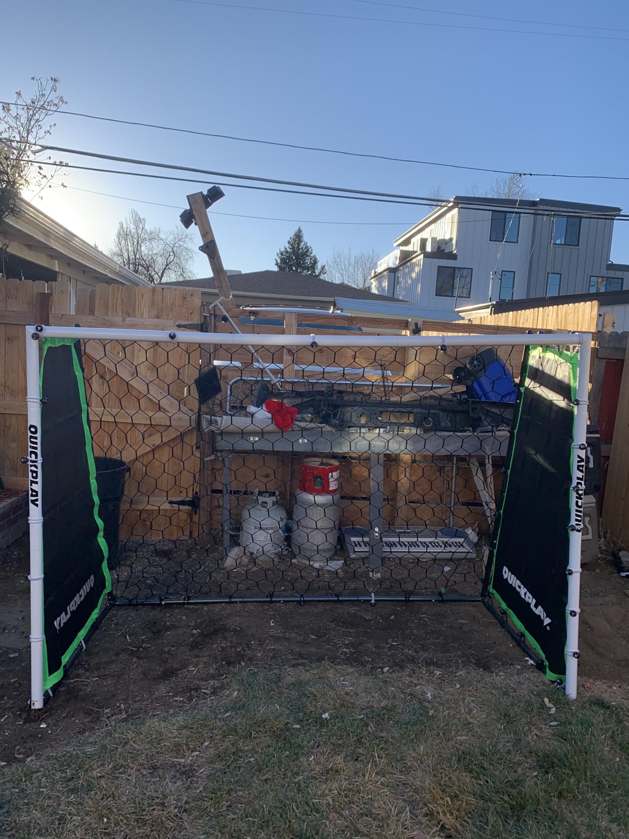 QuickPlay GS Trainer 3-in-1 Soccer Goal and Rebounder for Solo Training | 3 in 1 goal, rebounder & passing wall, Galvanized steel frame, Backyard play, Tool-free setup, Shooting & Control drills customer photo 2