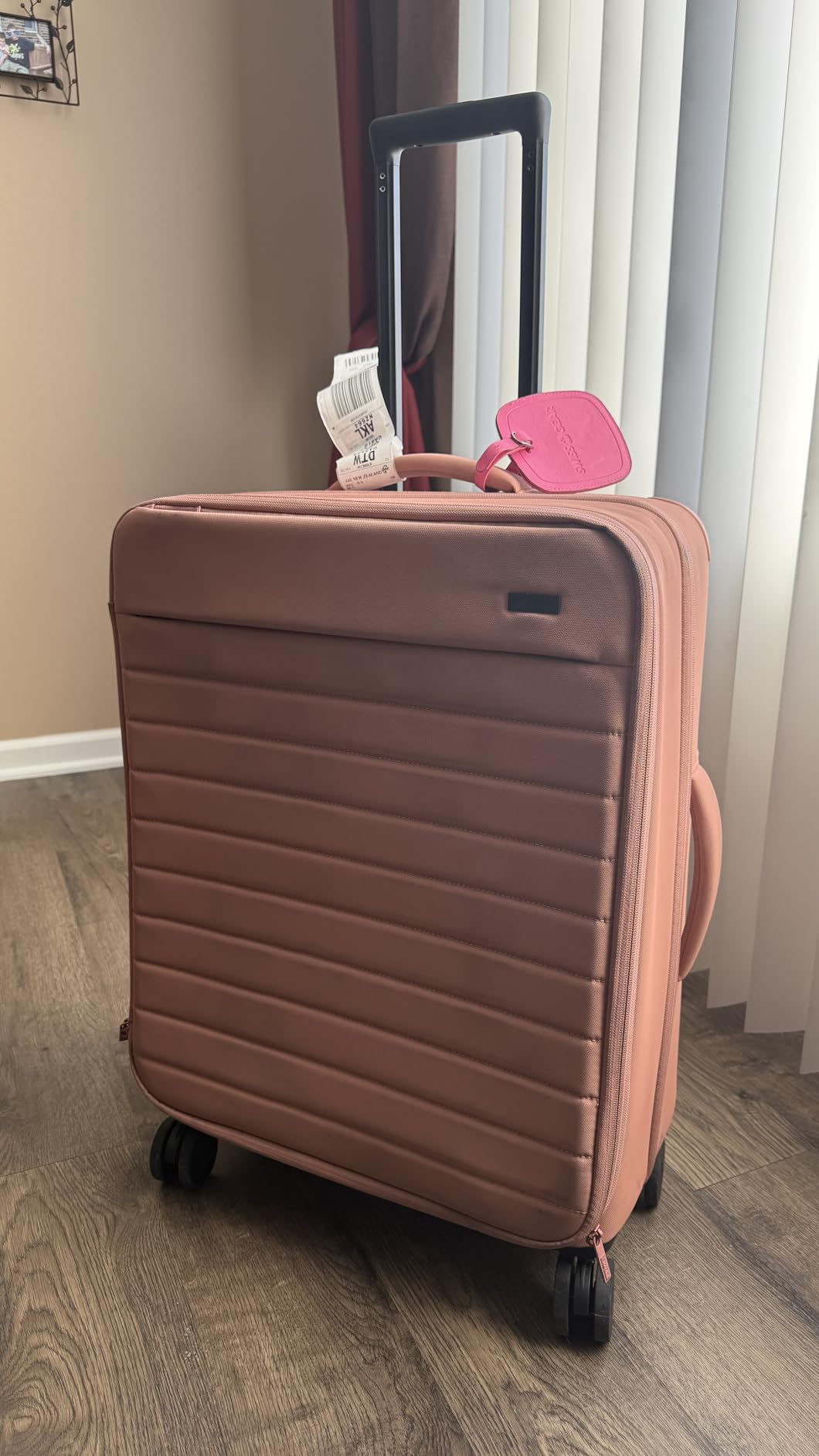 Away Medium Checked Luggage, 26-inch Lightweight Softside Spinner Suitcase customer photo 2