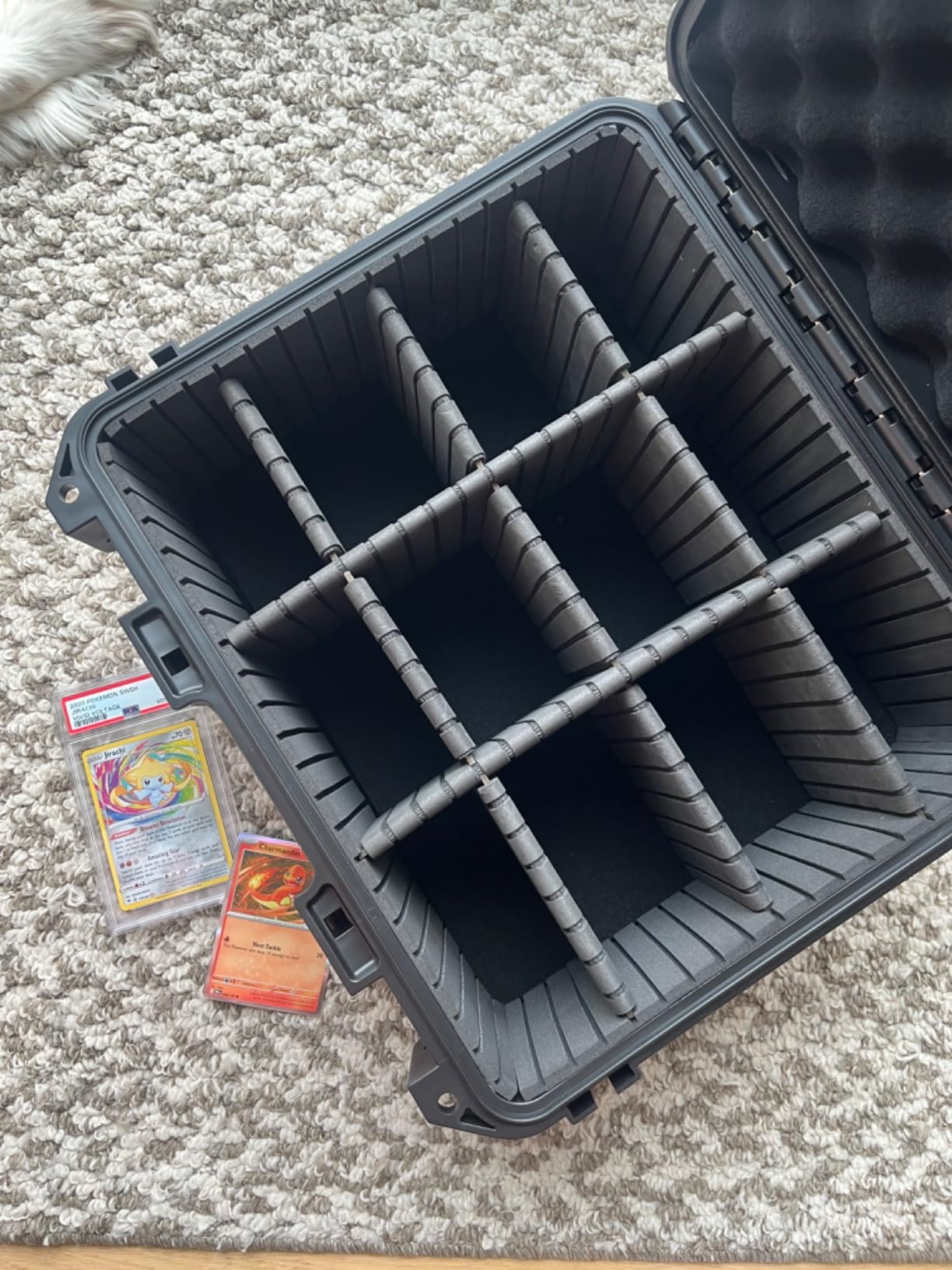 Graded Card Case Storage Box: Trading Card Storage Box with 9 Dividers | Waterproof Hard Slab Case for Toploader PSA BGS SGC Sports Baseball Football Basketball Magnetic, Holds 600+ Top Loaders customer photo 2
