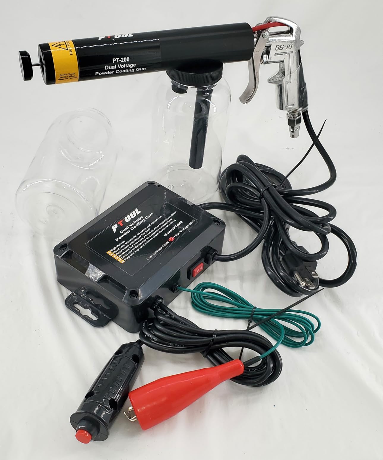 Powder Coating Gun System for Metal, Hotcoat Powder Coating Kit, Dual Voltage 15KV 25KV, Model PT-200 customer photo 1