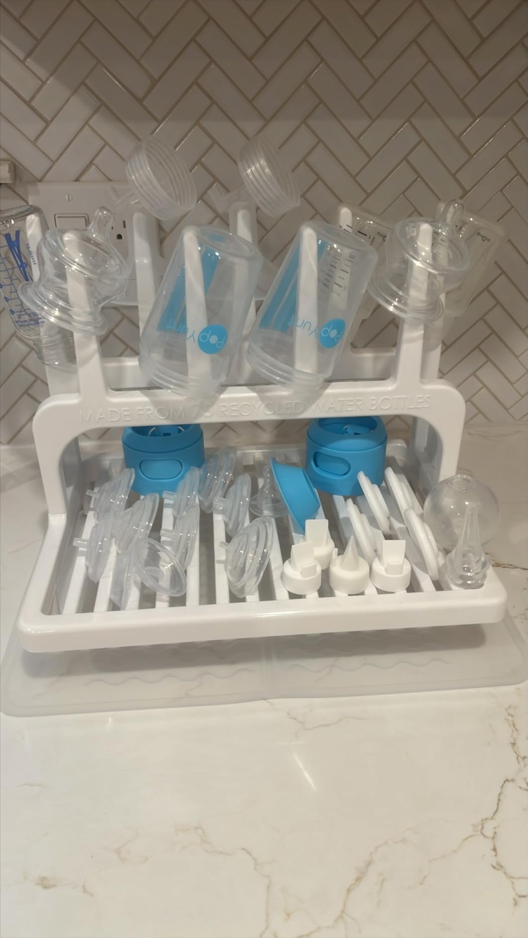 PopYum Gray Space Saving Drying Rack from 100% Recycled Bottles customer photo 1