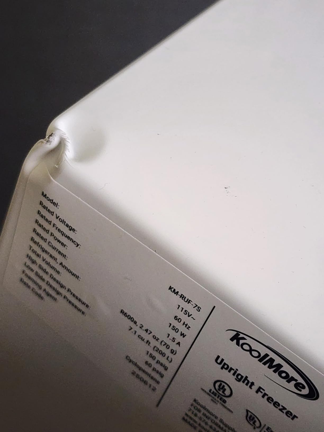 KoolMore 7 cu. ft. Convertible Garage Ready Upright Freezer/Refrigerator in White (KM-RUF-7S) customer photo 1