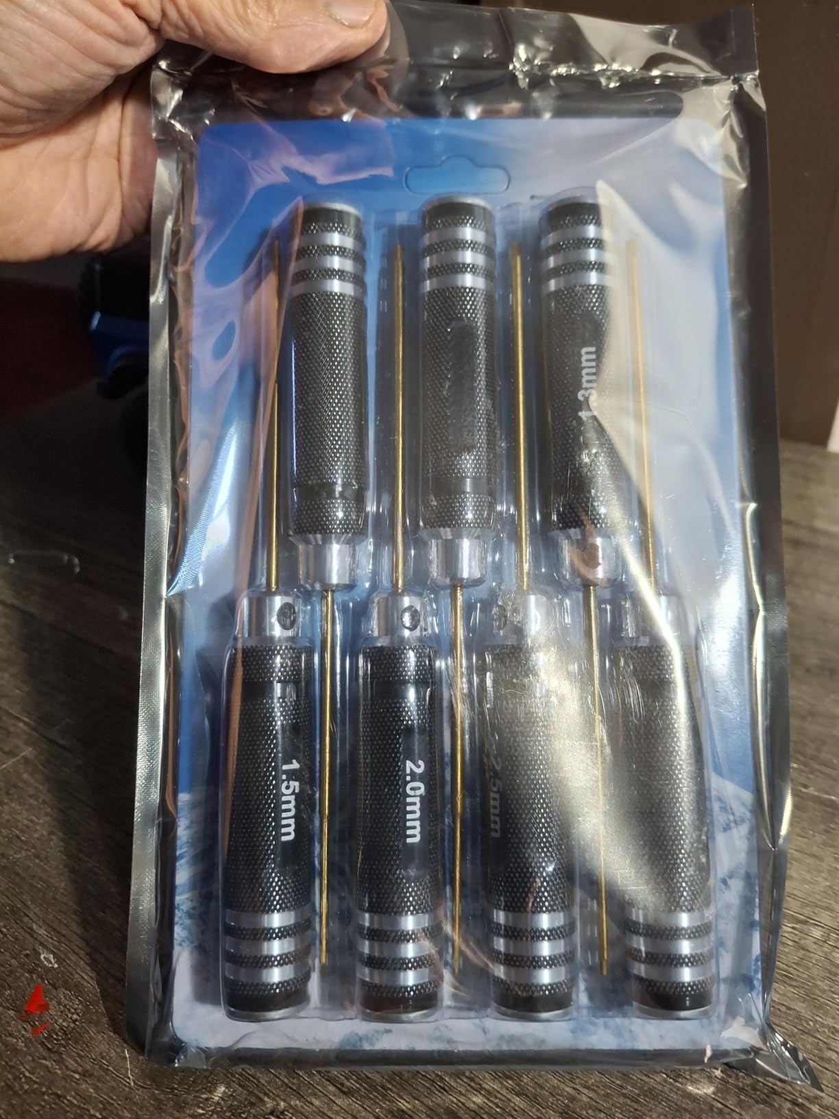 Hex Driver Set Hex Allen Screwdriver Kit 0.9mm 1.27mm 1.3mm 1.5mm 2.0mm 2.5mm 3.0mm Allen Wrench Set Titanium Hexagon Screwdriver RC Tools Kit for RC Car Drone Multi-Axis Helicopter Models (7pcs) customer photo 1