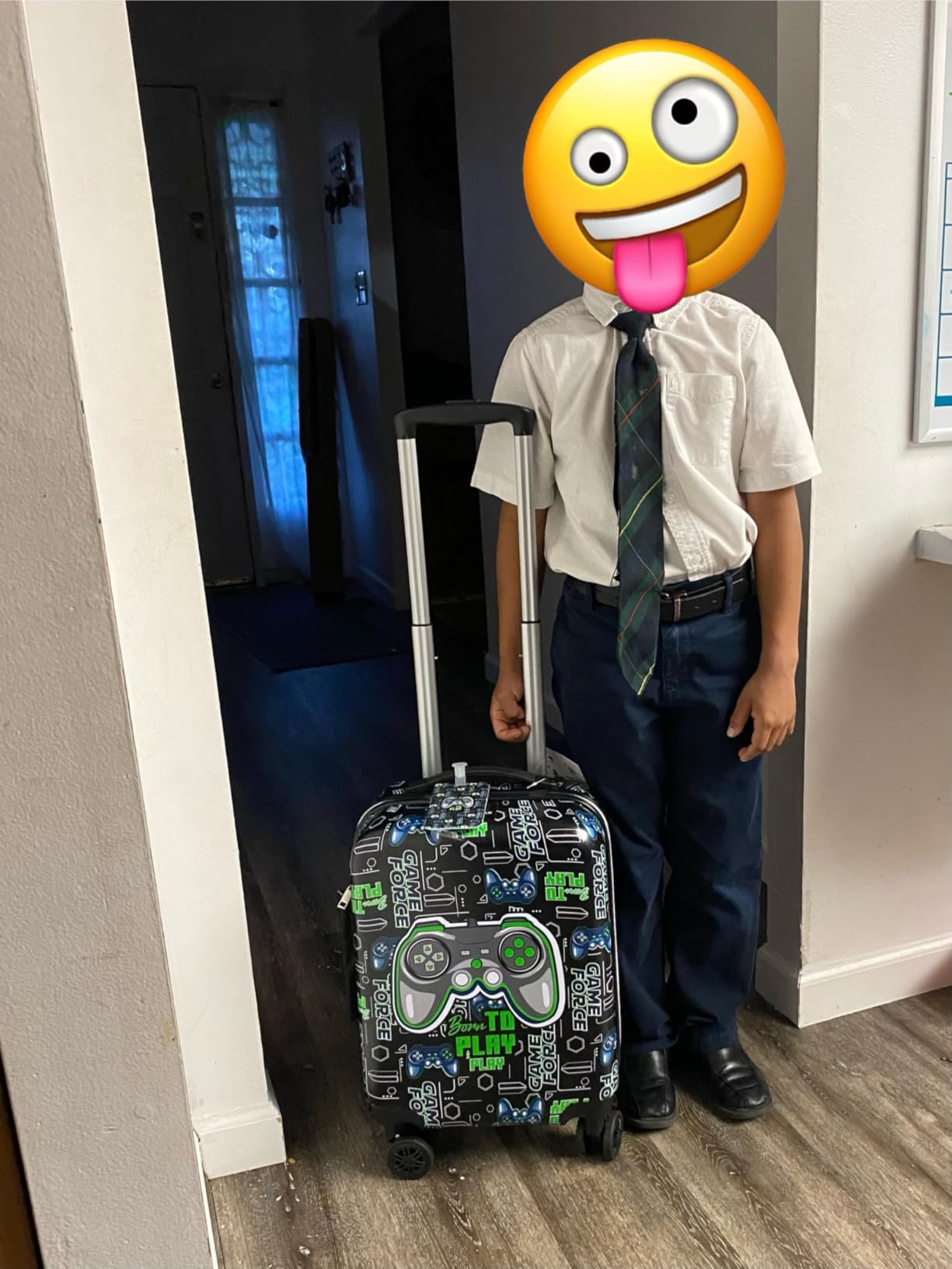 Kids Suitcase Set for Boys Hardside Luggage with Spinner Wheels 2 Piece 16inch Toddler Suitcase for Boys Travel Carry on Luggage Airline Approved customer photo 1