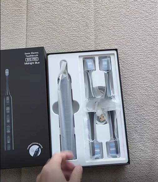 Electric Toothbrush for Adults, Rechargeable Sonic Toothbrush with 180 Days Battery Life, 5 Modes, 48000VPM Motor, Smart Timer, IPX8 Waterproof, 4 Brush Heads and Travel Case, Midnight Blue customer photo 2