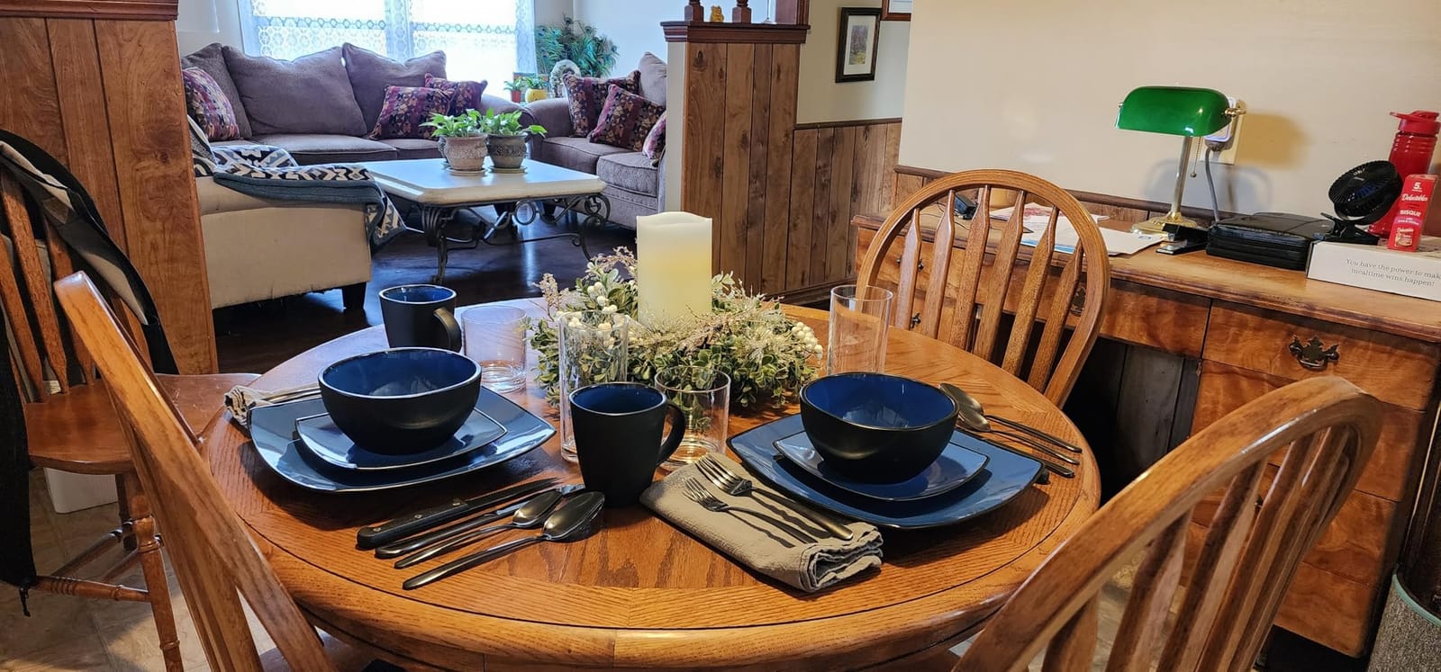 Gibson Elite Pasco 16 Piece (Service for 4) Plates and Bowls Double Bowl Reactive Glaze Dishes Stoneware Ceramic Dinnerware Set - Grey customer photo 2