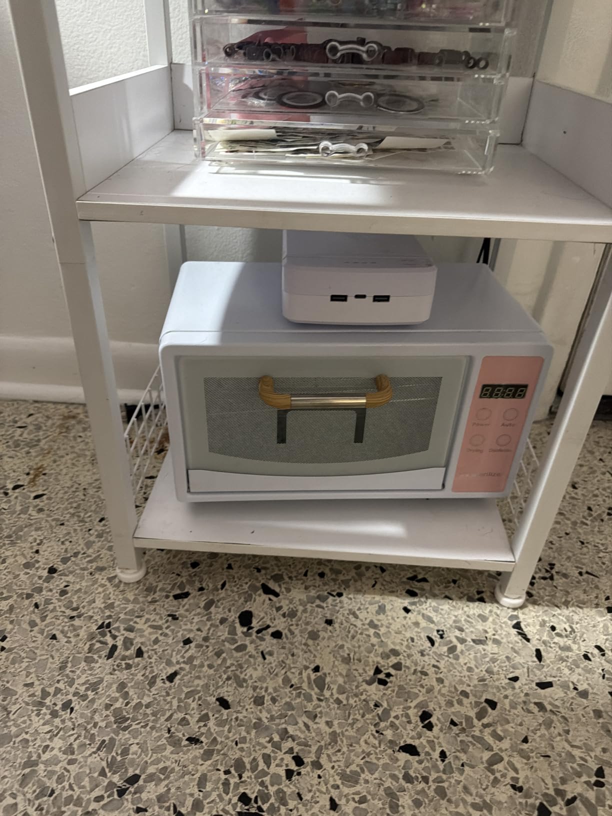 Yofuly 10L Hot Air Storage Cabinet for Nail Tools, Large Capacity Organizer with Adjustable Shelf, Timer Control, Multi-Functional Storage Box for Salon, Barber, Home Use (White) customer photo 1