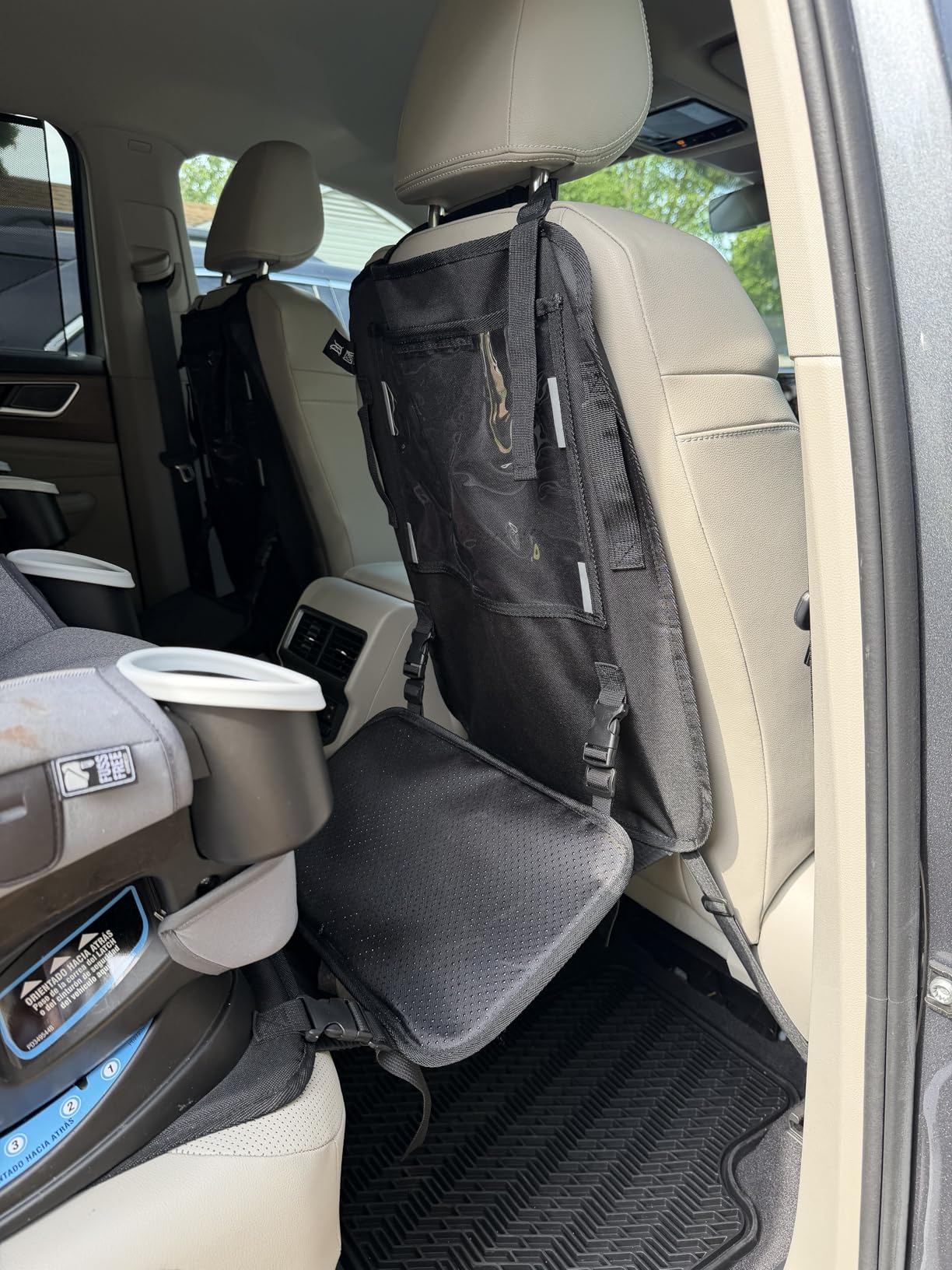 Steppy Car Seat Step & Foot Rest for Kids + Car Seat Protector & Kick Mat | Built-in tablet holder, climbing step for toddlers, easy to clean waterproof fabric customer photo 1