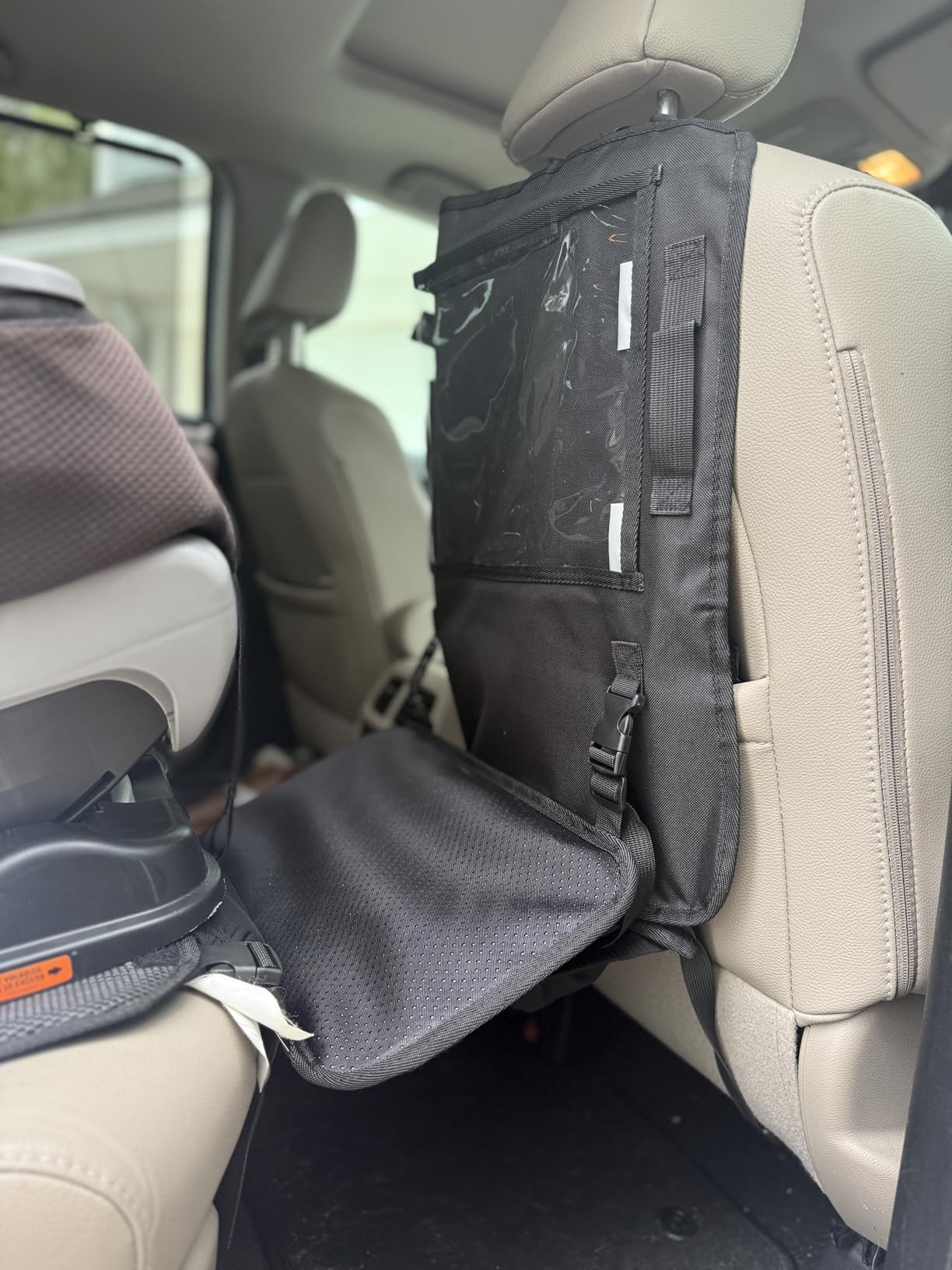 Steppy Car Seat Step & Foot Rest for Kids + Car Seat Protector & Kick Mat | Built-in tablet holder, climbing step for toddlers, easy to clean waterproof fabric customer photo 2