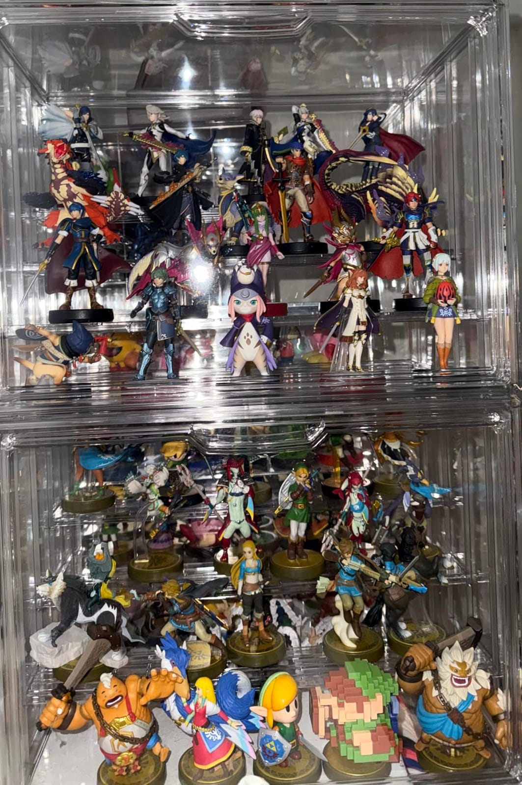 Acrylic Display Case for Collectibles, 4 Tier Figure Display Box | 3 Movable Dividers, Magnetic Door for Easy Access, Clear Showcase, Easy Assembly, Stable Stacking, Wide Handle, Dustproof customer photo 1