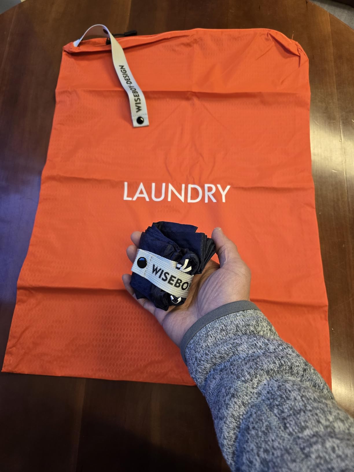 WiseBoy 2 Pack Travel Laundry Bags for Dirty Clothes, Laundry Bag, Zippered customer photo 1