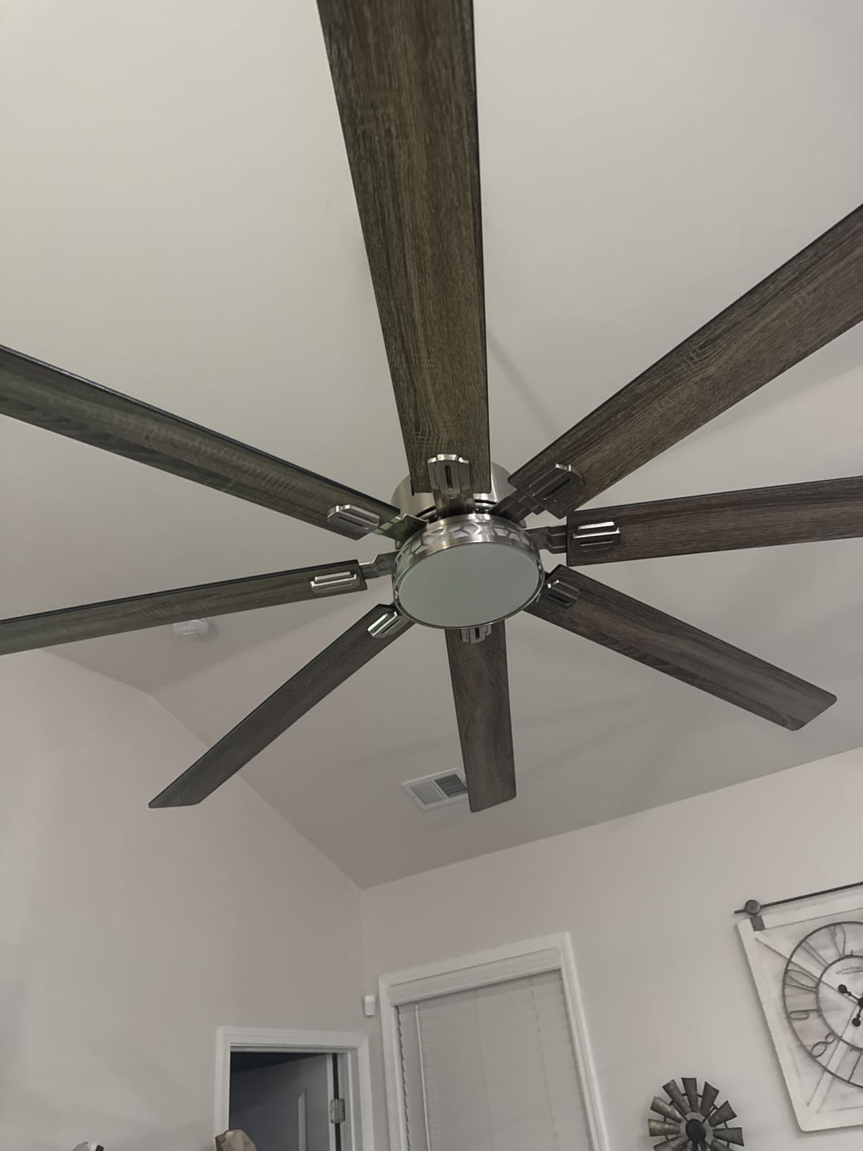 Fanbulous 84 Inch Large Modern Farmhouse Ceiling Fan with Lights and Remote | 8745 CFM High Airflow, Up to 800 Sq. Ft. Coverage, Damp Rated, 6 Speeds, Timer, 3CCT, Dual Finish, Indoor, Outdoor, Big Room customer photo 1