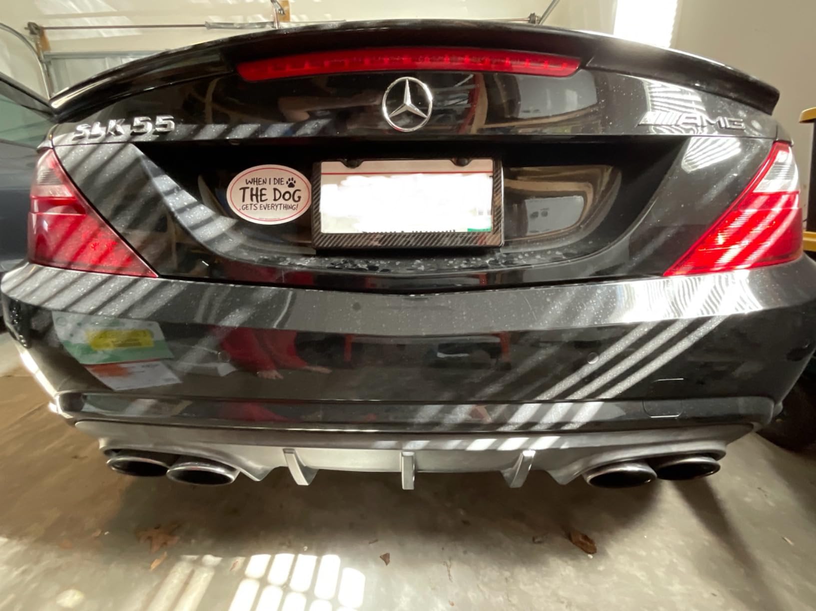 Real Carbon Fiber License Plate Frame, 100% Pure Carbon Fiber Frame, Black License Plate Holder Cover with Screw Caps, Anti-Vibration Pads, (Twill 2 Hole) customer photo 2
