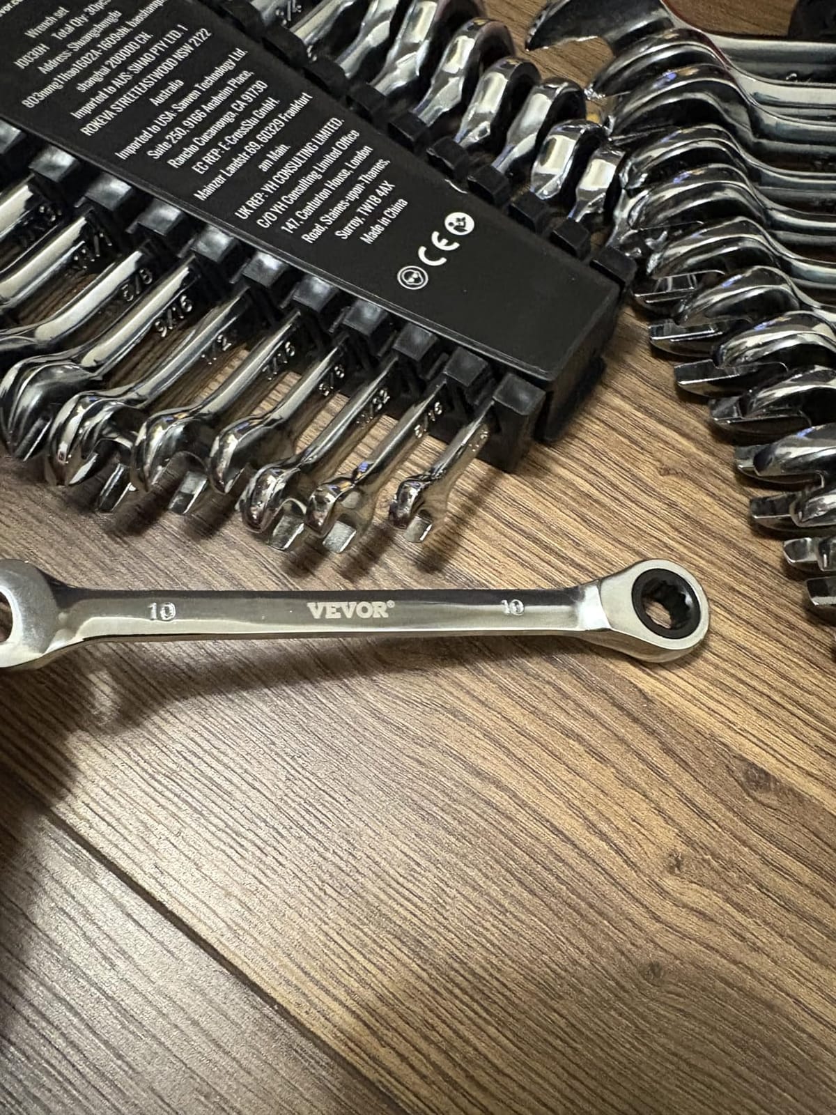 VEVOR Ratcheting Wrench Set, 30-Piece Combination Wrench Set, 72 Teeth | SAE 1/4