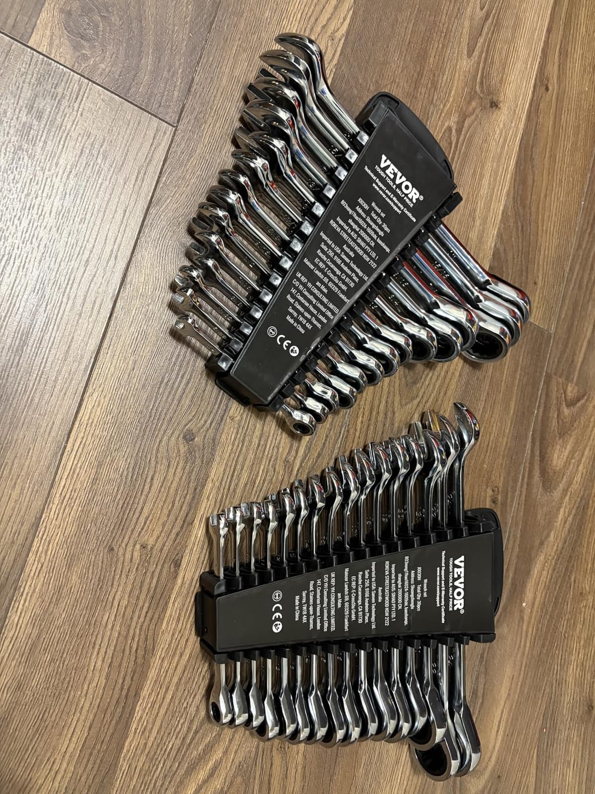 VEVOR Ratcheting Wrench Set, 30-Piece Combination Wrench Set, 72 Teeth | SAE 1/4