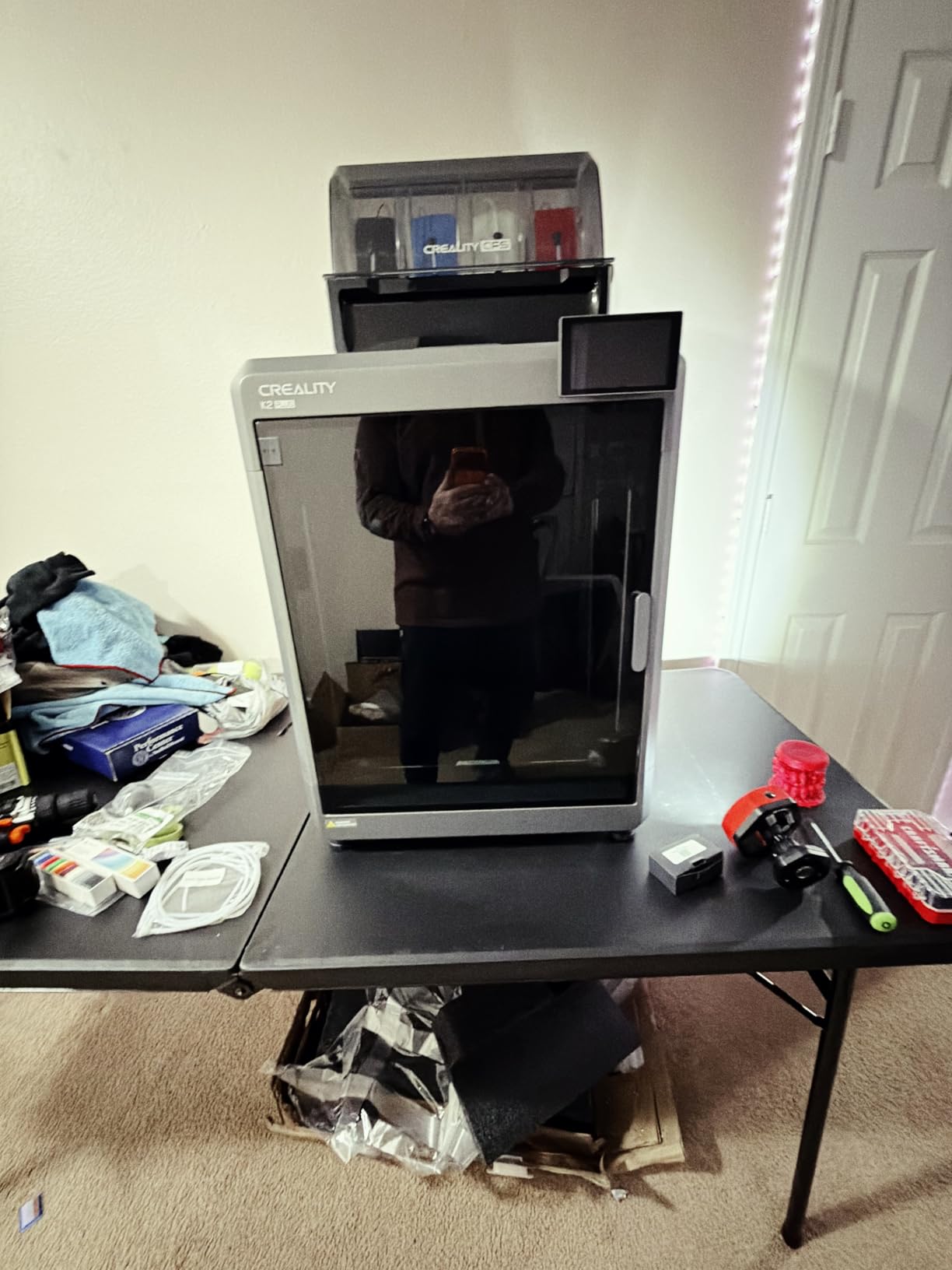 Creality K2 Plus Combo 2026 Multi Color 3D Printer with CFS, 2026 upgraded CFS combo with 16-color support, 600mm/s speed and dual AI cameras. customer photo 2