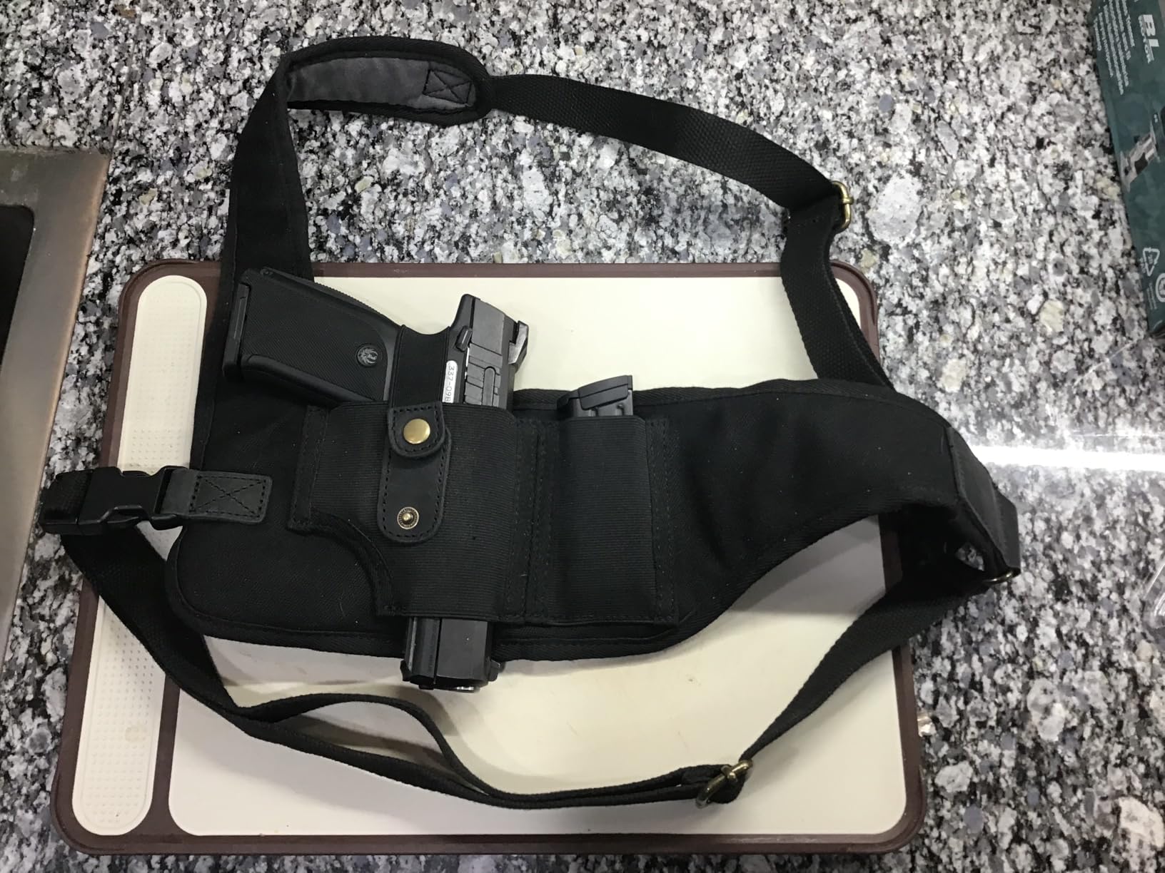 Chest Holster, Shoulder Holster for Men and Women Right Hand, Canvas and Leather Adjustable customer photo 2