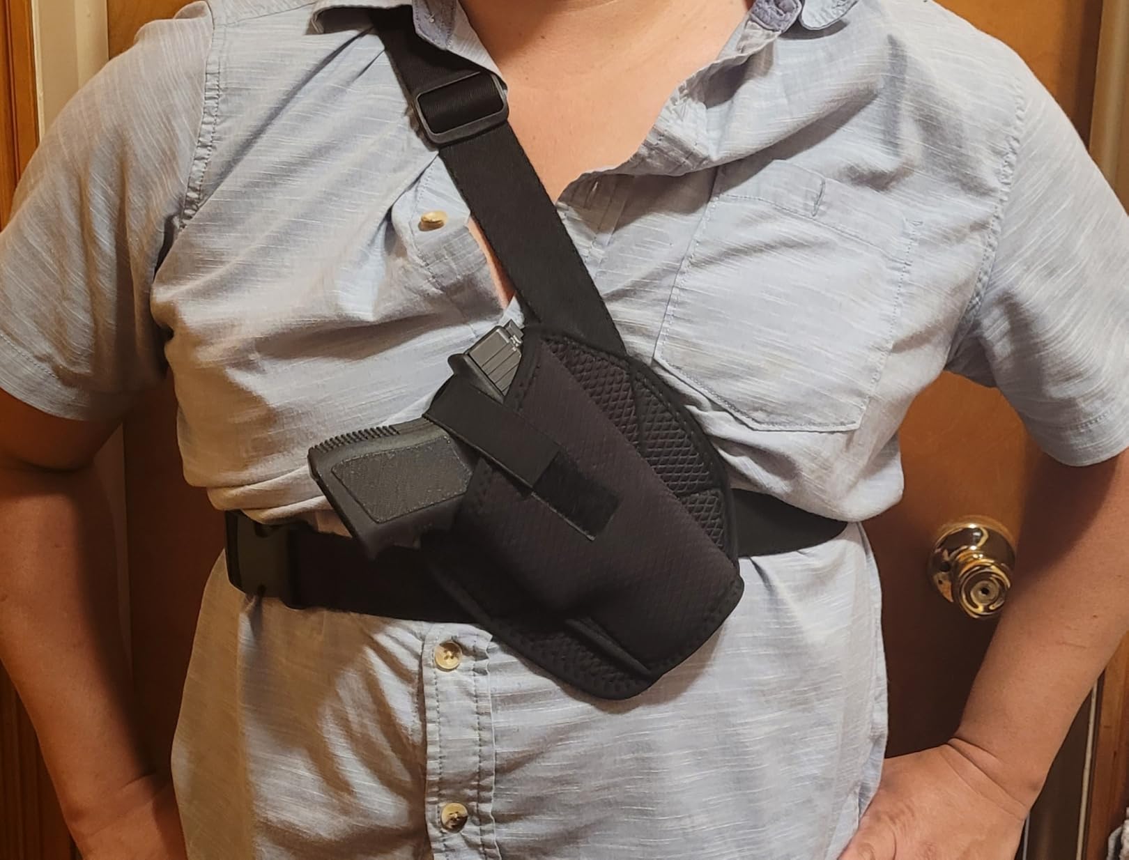 Universal Chest Holster for Pistols, Shoulder Holster for Hiking, Camping, Hunting customer photo 1