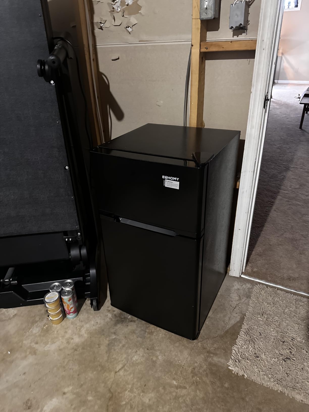 EUHOMY 4.5 Cu.Ft Mini Fridge with Freezer, 2 Door Mini Refrigerator, Silver customer photo 1