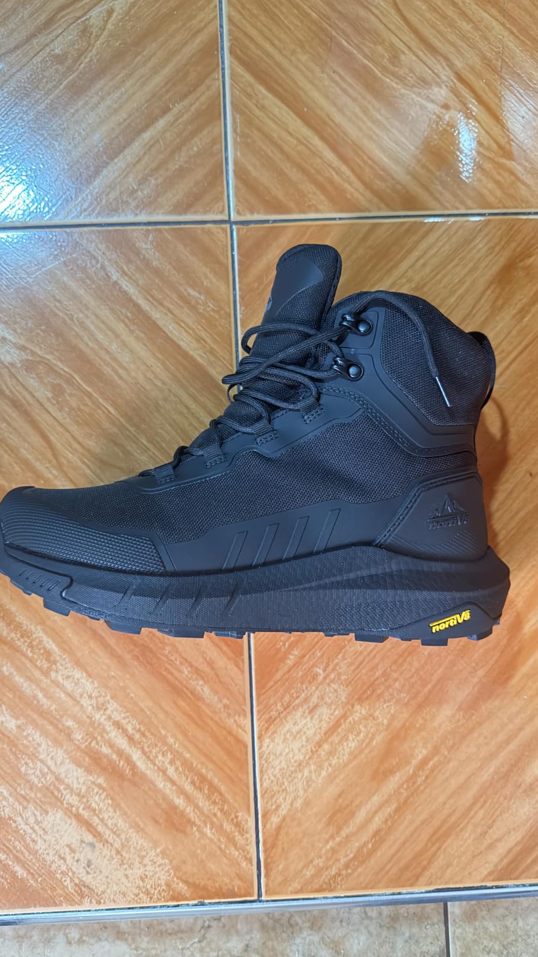 NORTIV 8 Men's Tactical Hiking Boots Lightweight Cushion | Side Zipper Motorcycle Combat Boots with Arch Support Sole for All Day Comfort, Outdoor Hiking Military Use 8In Terrascope customer photo 1