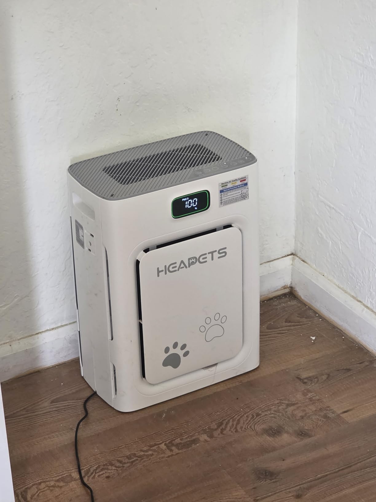 Pet Air Purifier for Home Large Room 2500 Sq Ft, H13 HEPA Double-Sided Filter with Washable Pre-filter, Adsorbs Pet Hair Dander Odor Allergies Smoke Dust, PM2.5 Air Quality Monitor, Auto Mode, P358 Grey customer photo 1