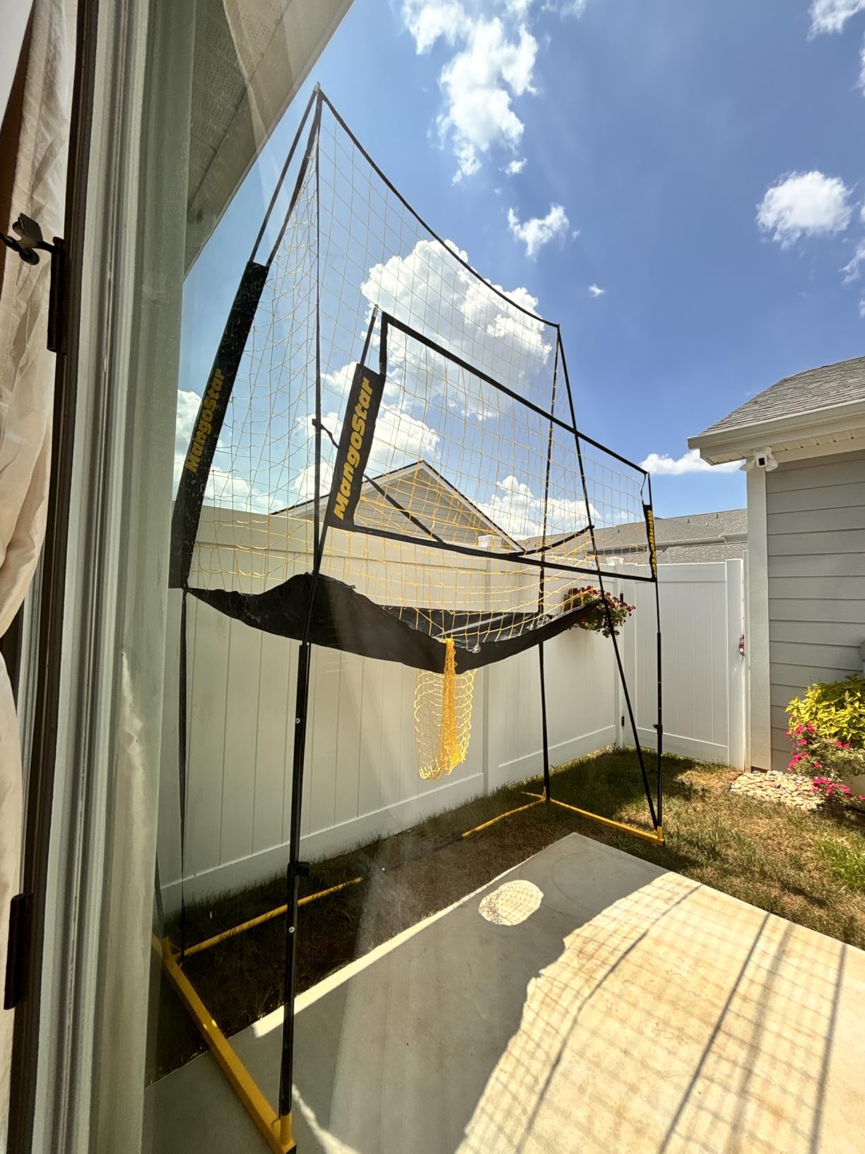 MangoStar Volleyball Training Equipment, Volleyball Net System with Freely Height-Adjustable for Backyard, Volleyball Practice Net for Serving Setting Spiking, Easy Set Up for Indoor and Outdoor Use customer photo 1