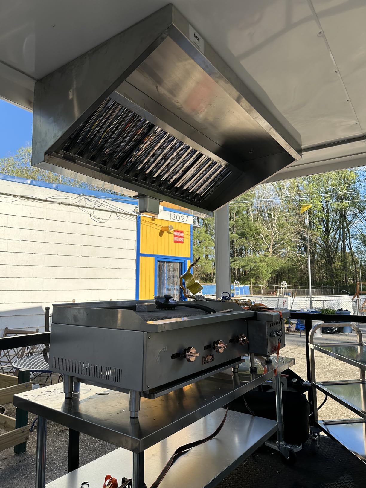 5FT Commercial Kitchen Exhaust Hood Food Truck Vent Hood Durable Stainless Steel Concession Trailer Hood with 3 Removable Hood Filters (No Motor), NSF Listed customer photo 1