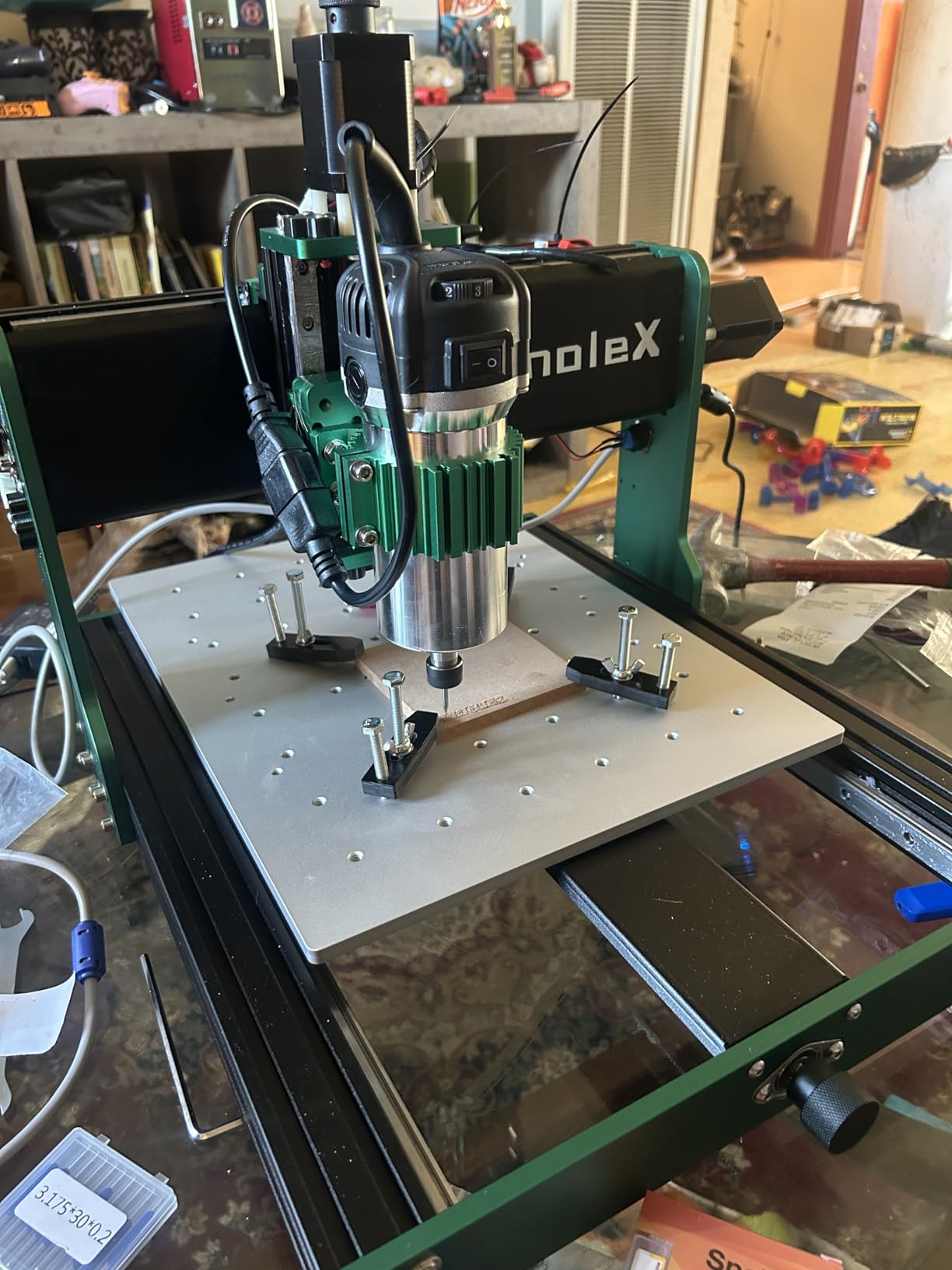 CNC Router Machine 3030-Evo Max, All-Metal XYZ Axis Dual Steel Linear Guides with 800W Trimmer Router, ideal for Cutting Aluminum, Brass, Stainless steel, Wood, Acrylic, MDF, Plastics customer photo 2
