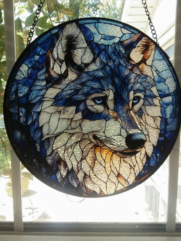 5 Cats on a Branch Stained Glass Window Hanging Suncatcher Gifts 6.3