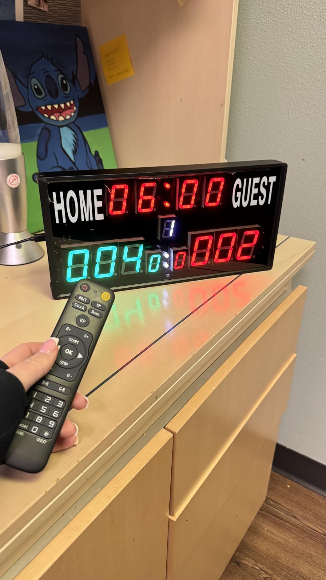 Samshow LED Electronic Scoreboard with Remote, Portable Score Keeper | Basketball Scoreboard, Shot Clock & Timer, 12/24h Real Time, For Football/Corn Hole/Ping Pong/Table Tennis customer photo 1