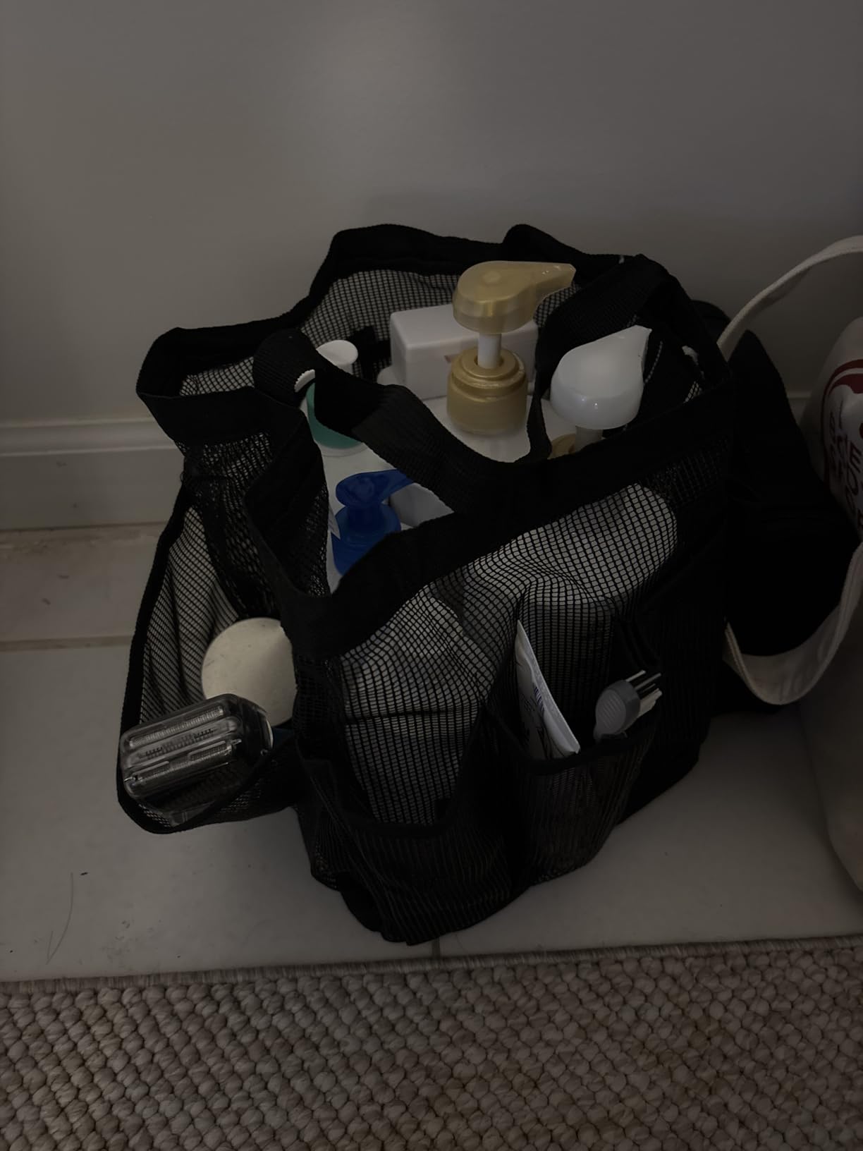 Mesh Shower Caddy Portable for College Dorm Room Essentials for Girls with 9 Pockets,Large-Capacity Shower Basket,Quick Dry Toiletry Tote Bag for Women,Outdoor Gym,Travel,Swim,Beach Camping Essentials customer photo 1