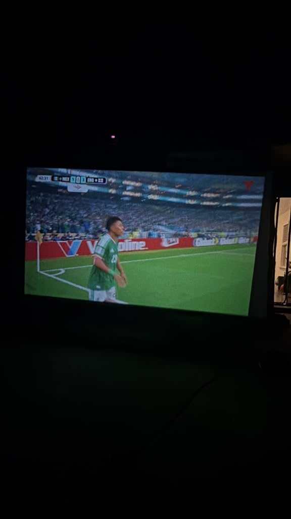 120 Inch Outdoor Projector Screen with Stand, 16:9 4K HD Portable Movie Screen, Lightweight Indoor Outdoor Projector Screen, Wrinkle-Free Screen with Carry Bag for Backyard, Camping, Home Theater customer photo 2