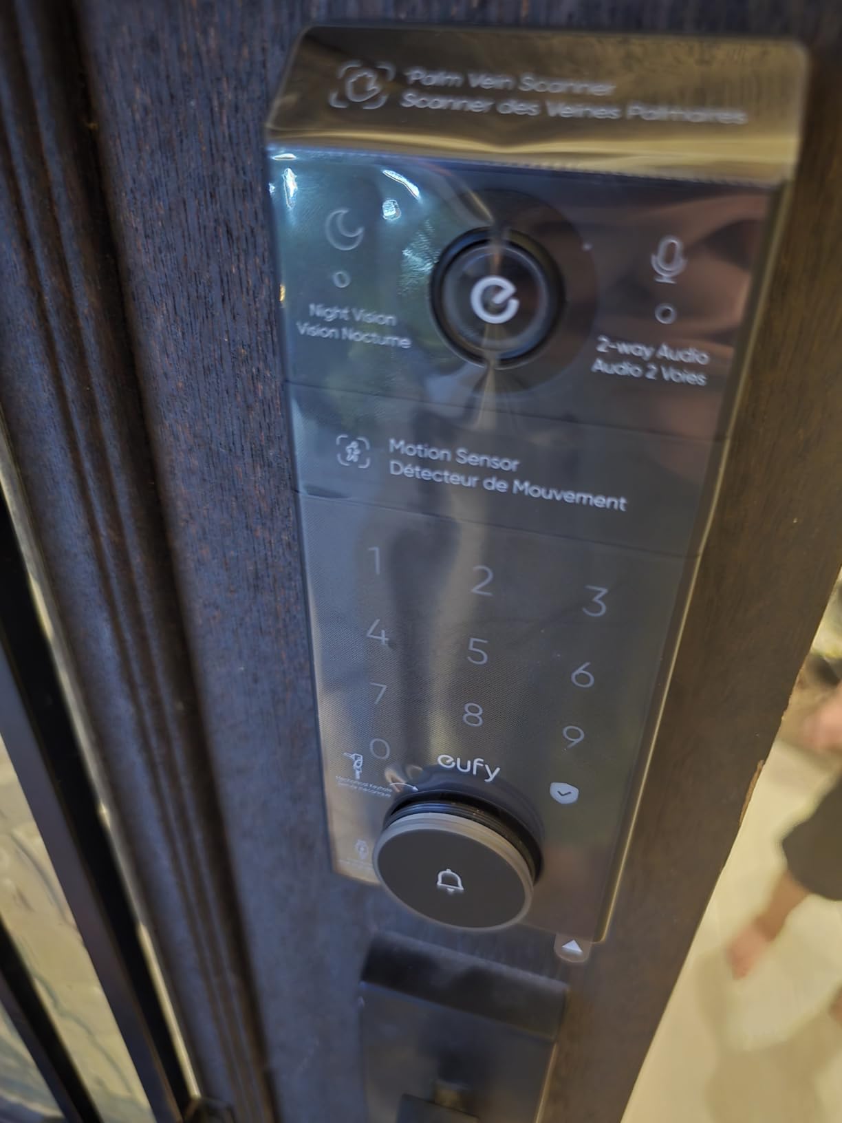 eufy Security Smart Lock FamiLock S3 Max with Palm Vein Recognition | Internal Video Screen, BHMA Grade 1, Keyless Entry Front Door Lock, WiFi Deadbolt+2K HD Doorbell Camera, 16GB Built-in Storage customer photo 1