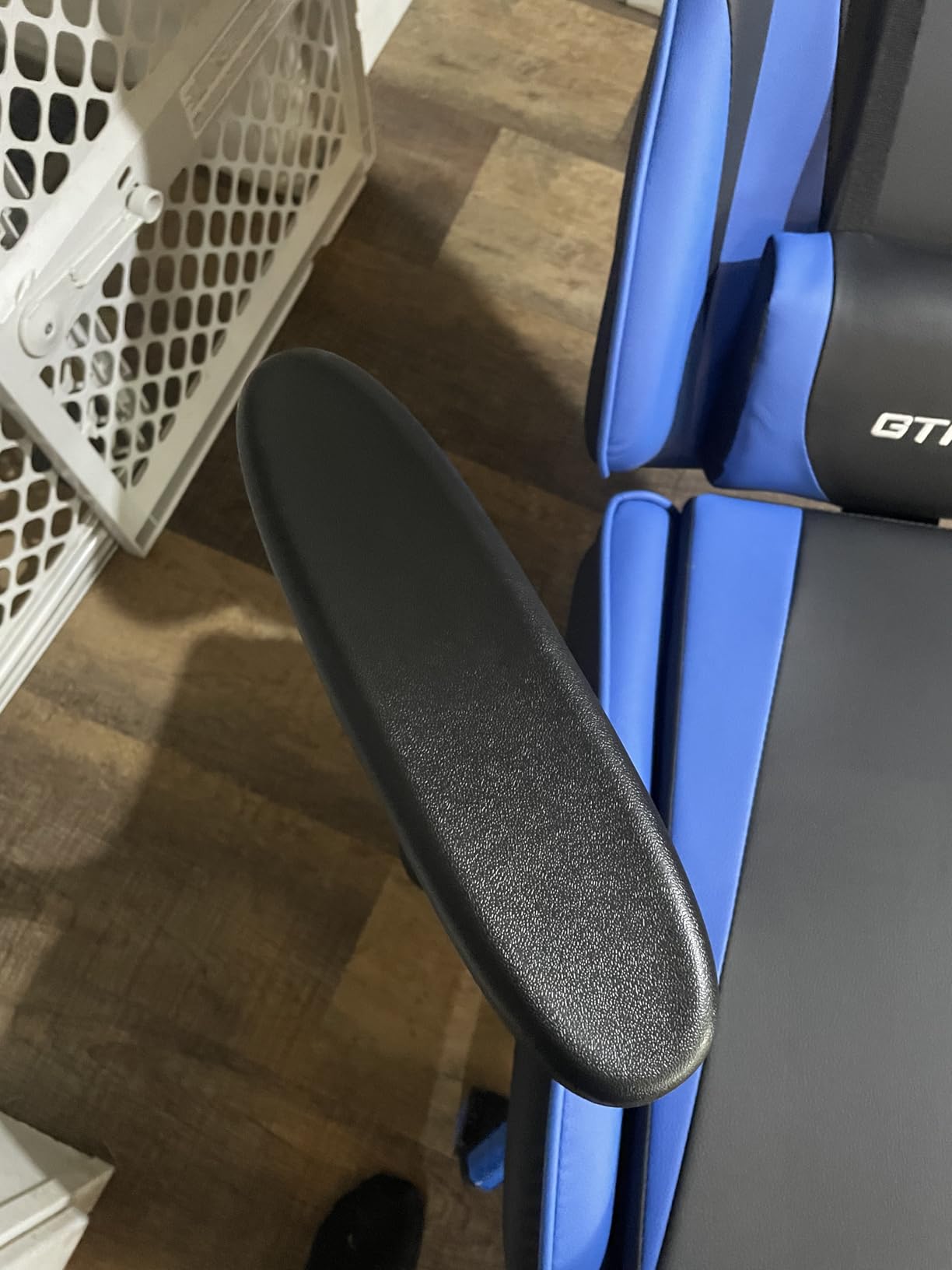 GTPLAYER Gaming Chair with Footrest, Ergonomic Computer Game Desk Chair, Reclining Gamer Chair Seat Height Adjustment, Swivel Rocker with Headrest and Lumbar (Blue) customer photo 1