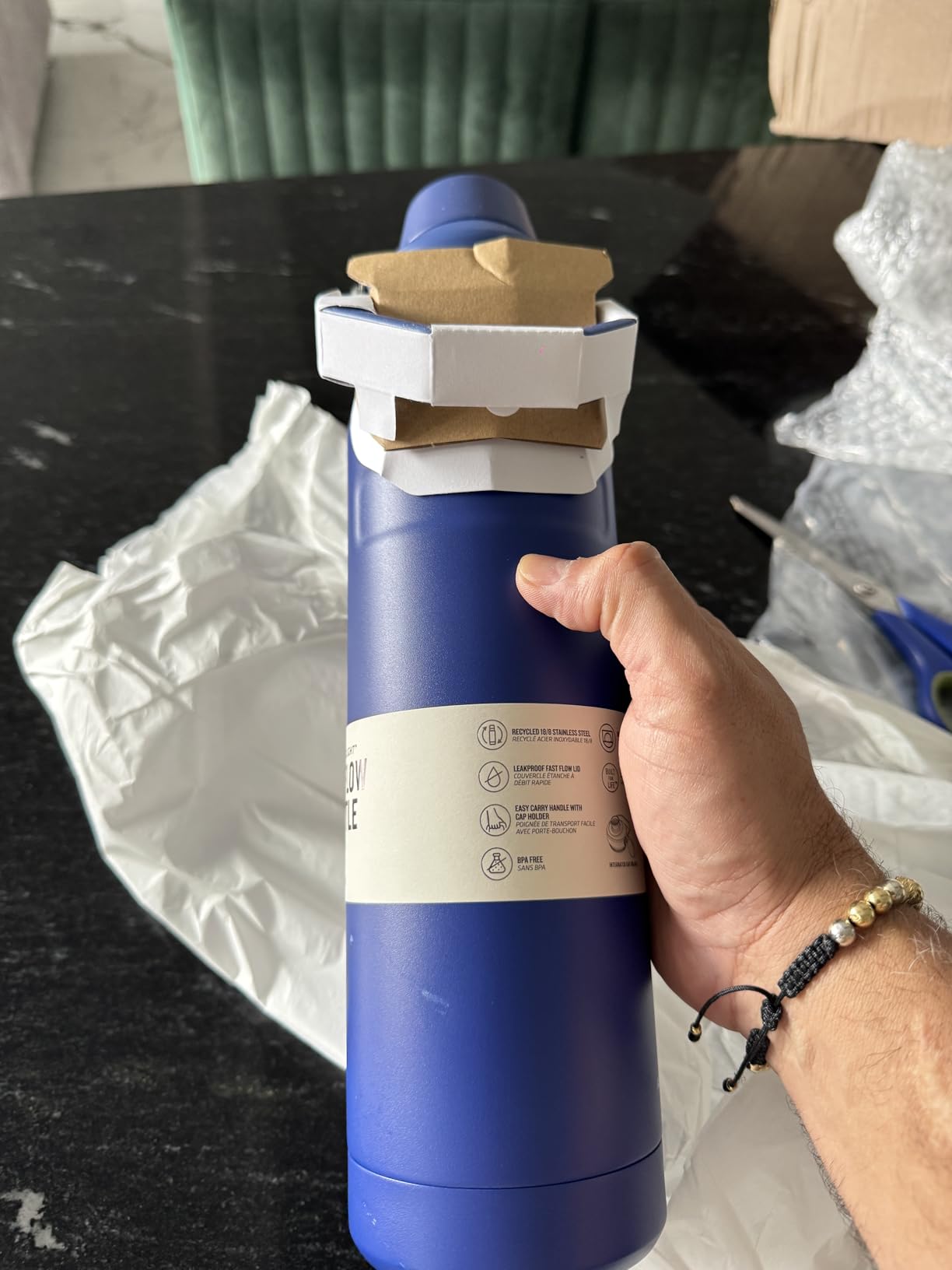 Stanley IceFlow Fast Flow Bottle, 24 oz, Rose Quartz | Angled Spout Lid | Lightweight and Leakproof for Travel and Sports | Easy Carry Handle | Insulated Stainless Steel | BPA-Free customer photo 1