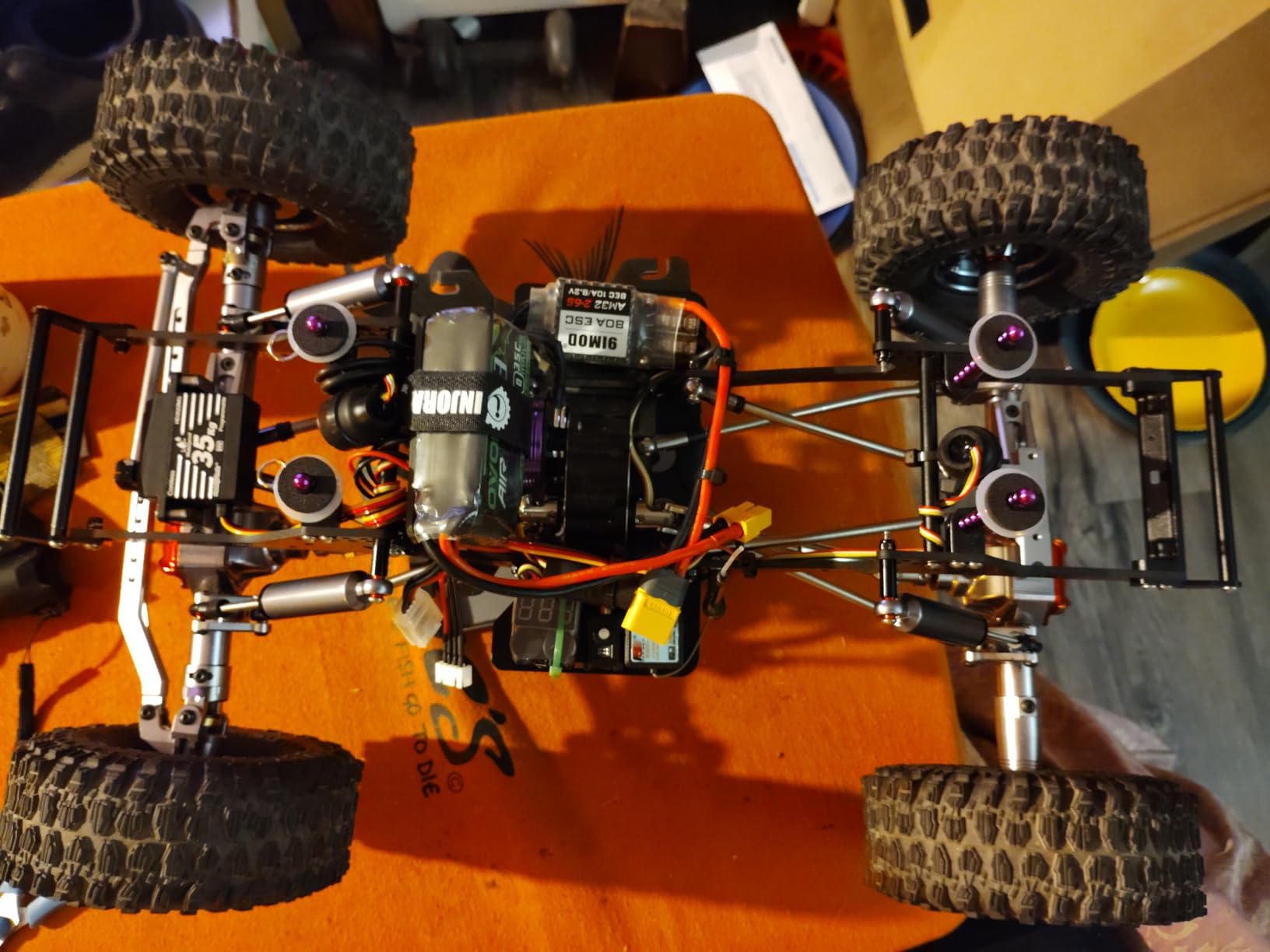 HobbyPark Waterproof 35KG High Torque Servo Motor Coreless Metal Gears Digital RC Steering Servo and 25T Servo Horn for 1/8 1/10 1/12 RC Crawler RC Trucks RC Cars Robots DIY 180 Degree HV Fast, Powerful customer photo 1