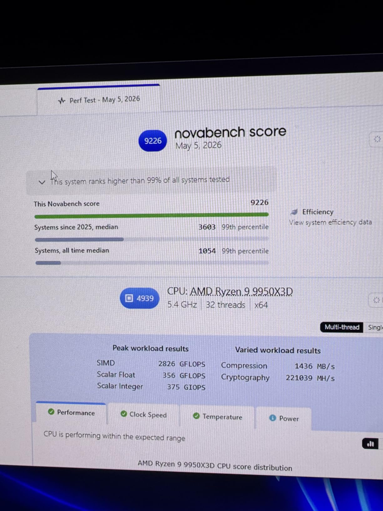 AMD Ryzen 9 9950X3D 16-Core Processor customer photo 2