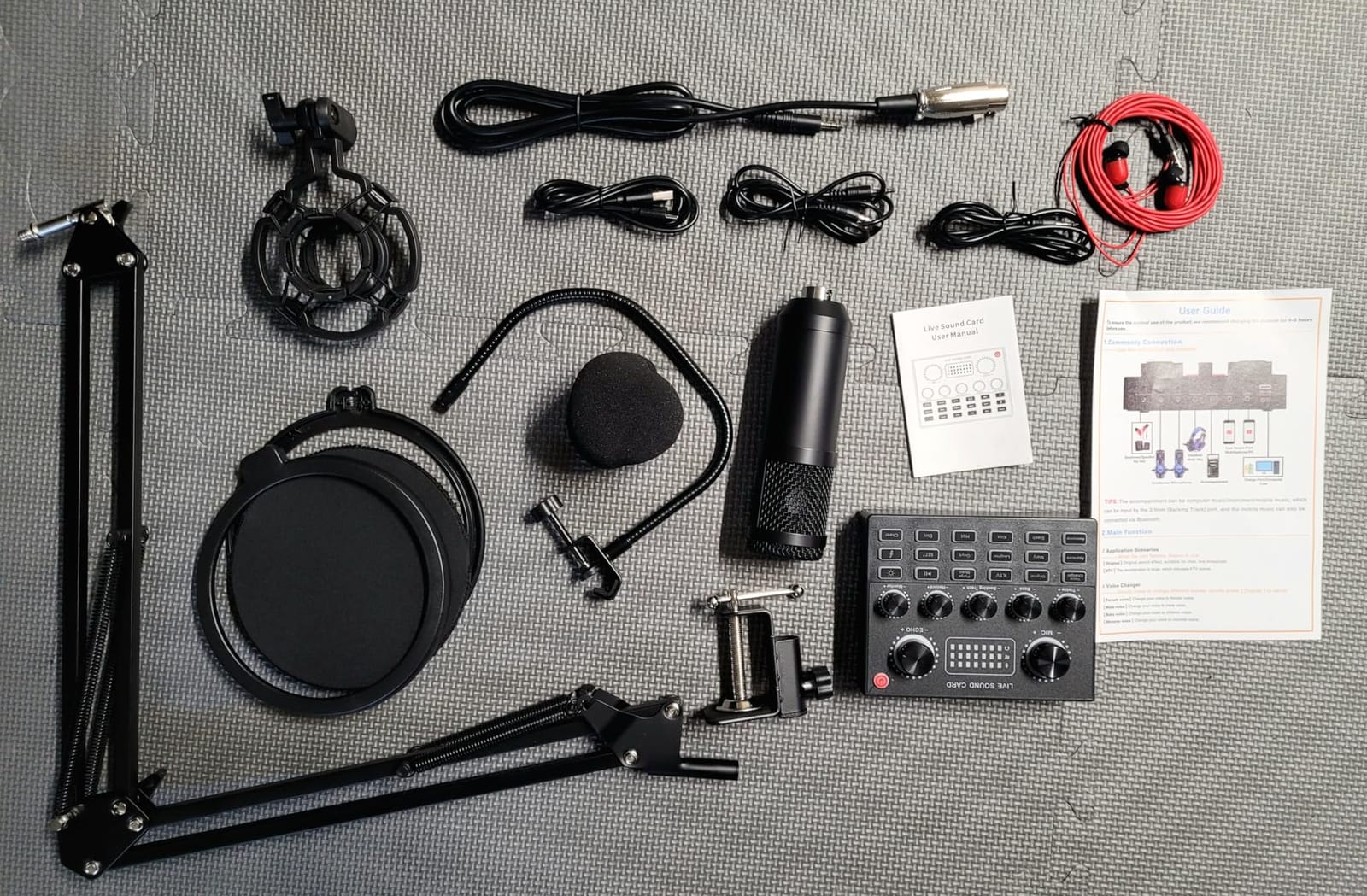 sktome Podcast Equipment Bundle, V8max Voice Changer with Podcast Microphone Bundle - Studio Condenser Microphone Perfect for Podcasting, Recording, Singing, Streaming and Gaming customer photo 2