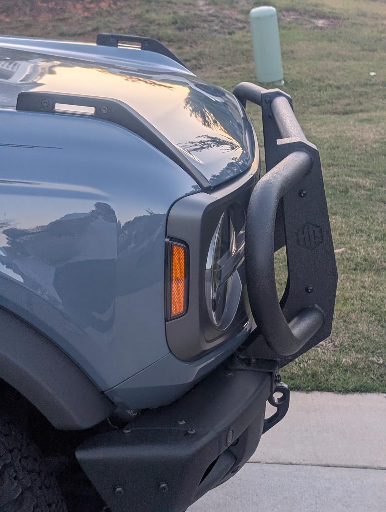 Hooke Road Front Brush Guard Push Bull Bar for 2021-2026 Ford Bronco | ONLY for Heavy Duty Modular Steel Bumper, Full Grill protection, Offroad Style, Bolt-on Install customer photo 2