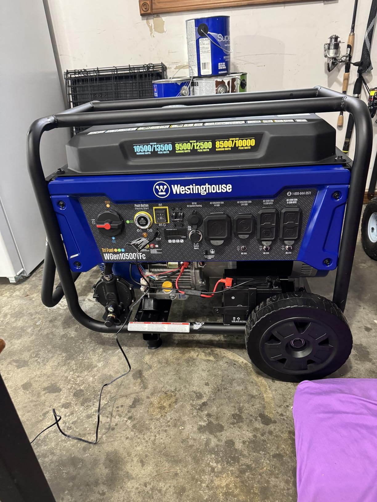 Westinghouse 13500 Peak Watt Dual Fuel Home Backup Portable Generator, Remote Electric Start, Transfer Switch Ready, Gas and Propane Powered customer photo 1