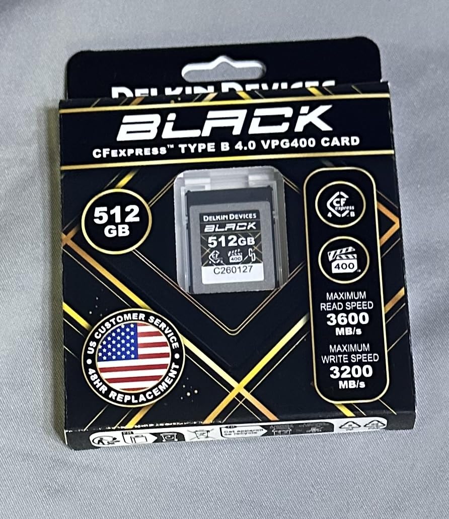 Delkin Devices Black 512GB CFexpress Type B 4.0 VPG400 Memory Card - High-Speed Performance for Professional Photography & Videography | Up to 3600/3200MB/s, Rugged, 48-Hr Replacement customer photo 2