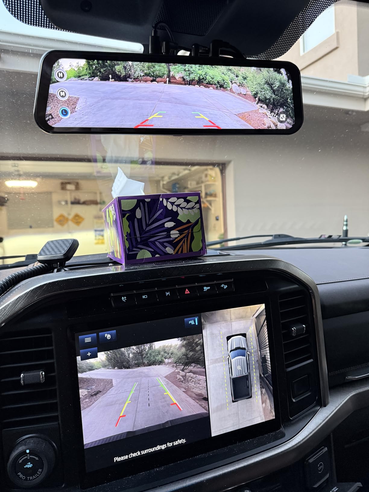 WOLFBOX G900 Tripro Bumper 3 Channel 4K Mirror Dash Cam, 8MP STARVIS IMX678 | Free 256GB Card, 12'' 4K+2.5K+1080P Front and Rear Bumper Dash Cam, Night Vision, 5.8GHz WiFi, Voice Control, Fits Car/Truck/SUV customer photo 2
