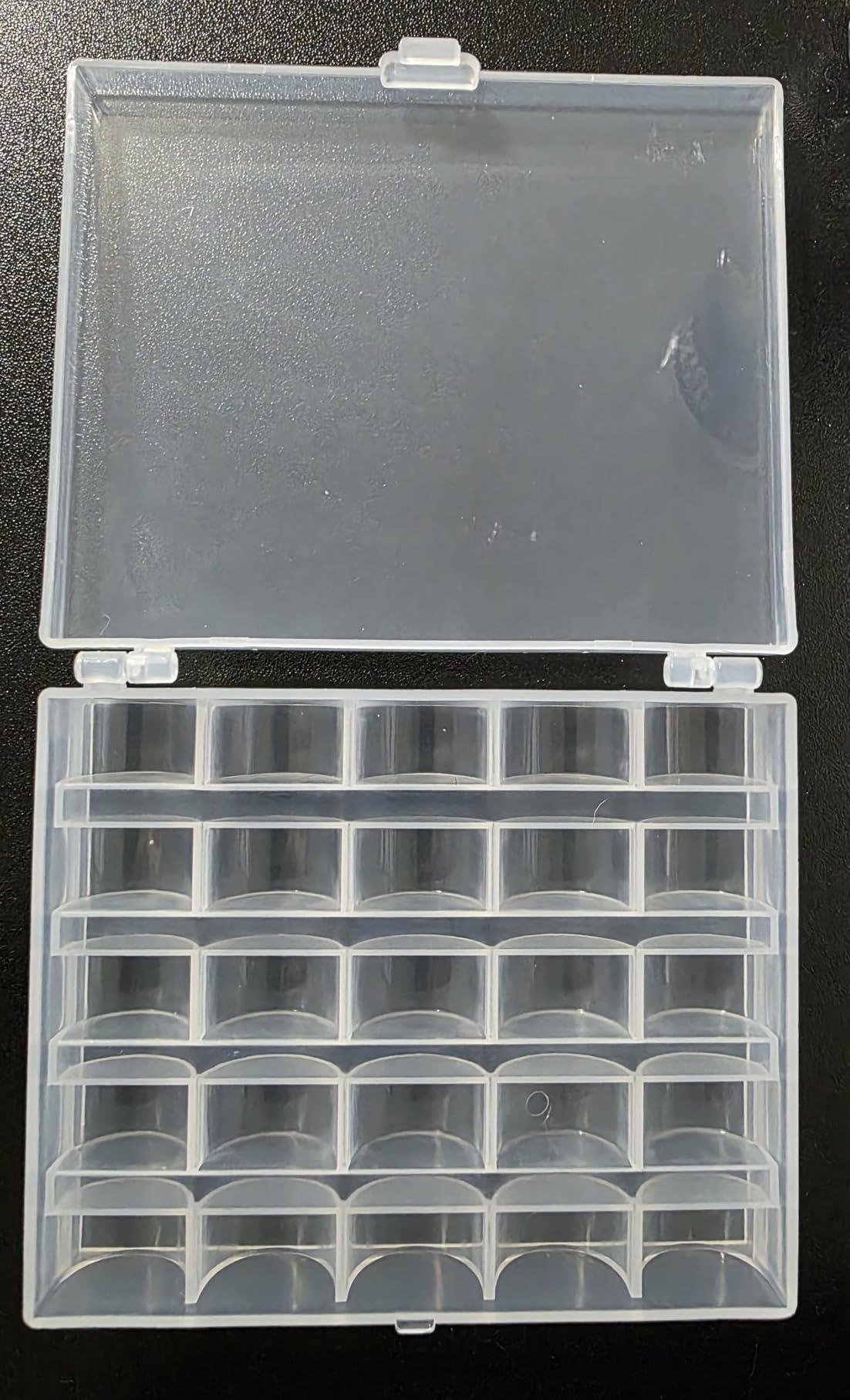 Opret Bobbin Organizer 25 Slots 4 Pack for Sewing Supplies | Bobbin Case, Empty Spools Box, Compatible with Class 15 & SA156 Bobbins, Plastic, Transparent, Empty Spools Box customer photo 1