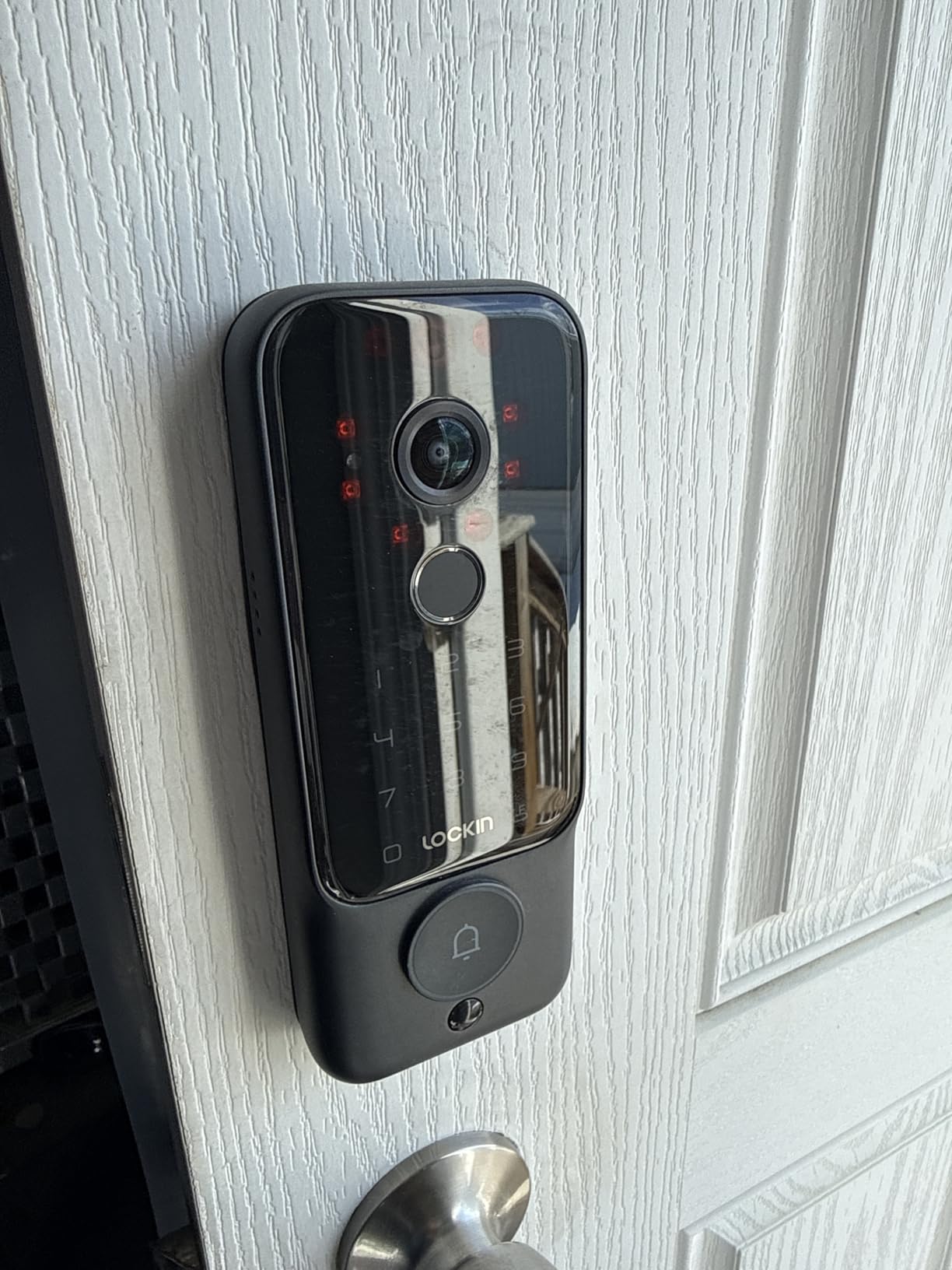 Lockin Veno Plus, All-in-One Smart Lock for Front Door | Palm Vein and Fingerprint Keyless Entry, 2K 180° Ultra-Wide Camera, Night Vision, Built-in WiFi, 8GB Storage, No Monthly Fee customer photo 1