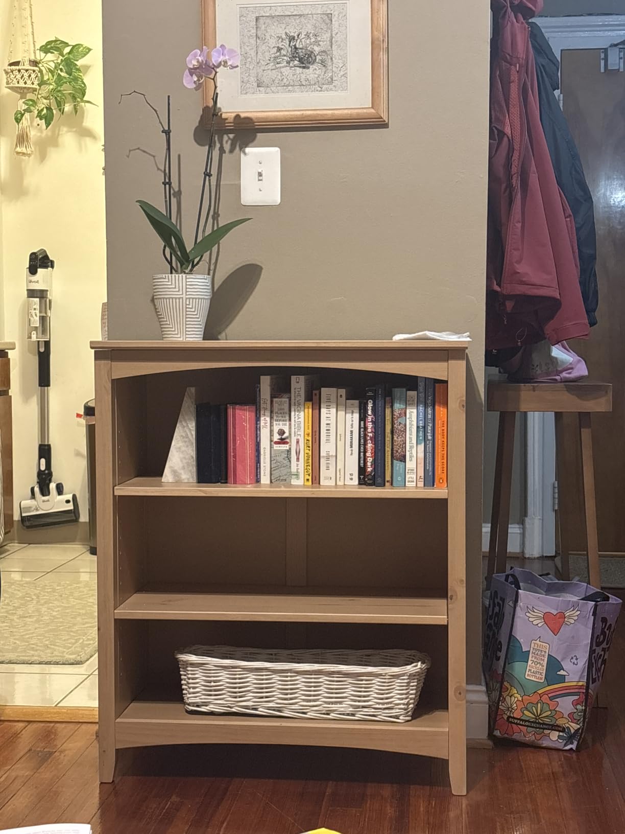 Camaflexi Shaker Style 6 Shelf Bookcase, Solid Wood, 72 inch Tall, Adjustable Shelving, Light Oak customer photo 1
