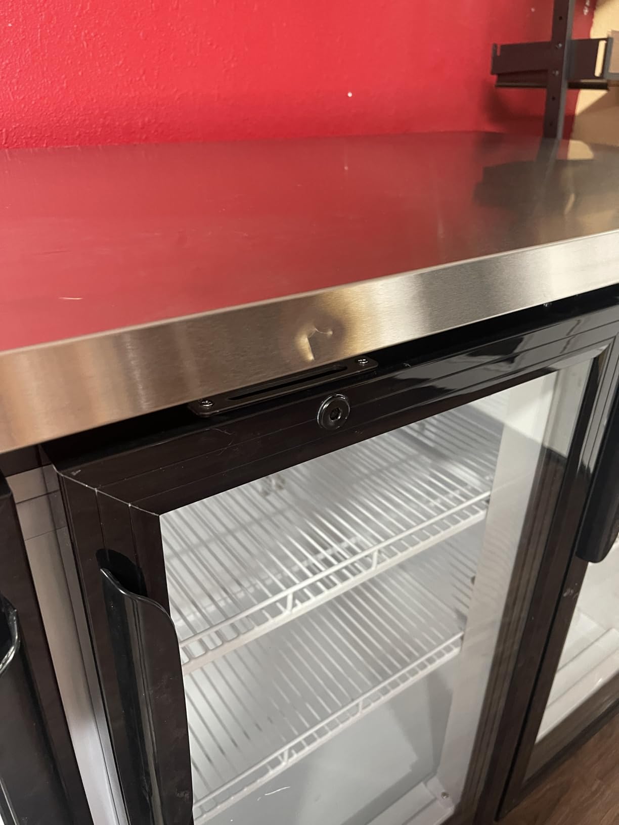 BODEGA 12.5 Cu.Ft Commercial Glass Door Drink Display Beverage Refrigerator | Upright commercial merchandiser; tempered glass door; lockable casters for retail drink display customer photo 2