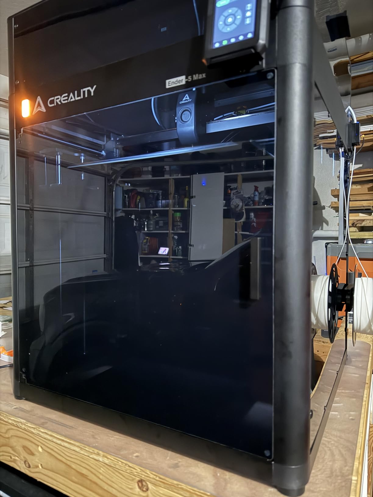 Creality Ender-5 Max 3D Printer, 400mm Build, 700mm/s Printing | 400x400x400mm build volume, 36-point auto leveling and LAN multi-device control for professional FDM printing. customer photo 1